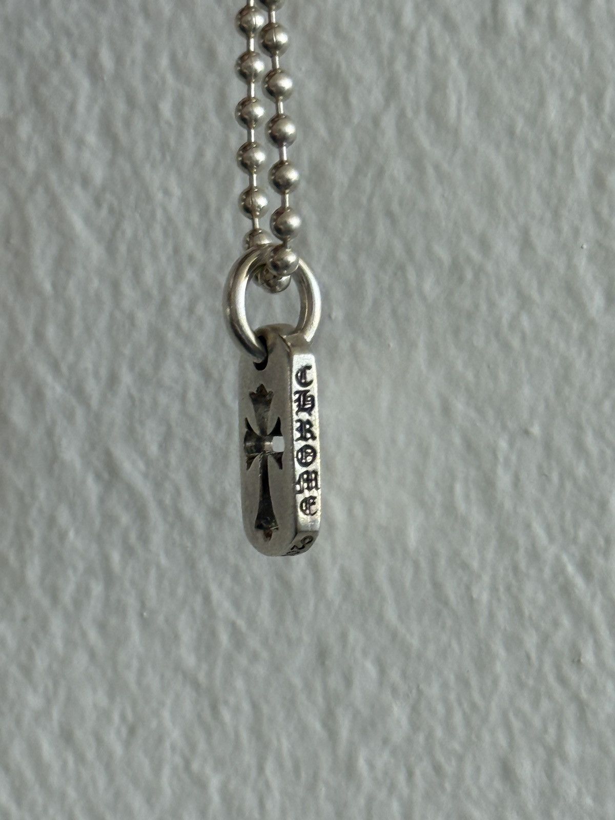 Chrome Hearts Chrome Hearts Tiny Cross Dog Tag Pendant with Ball Chain Size ONE SIZE - 6 Thumbnail