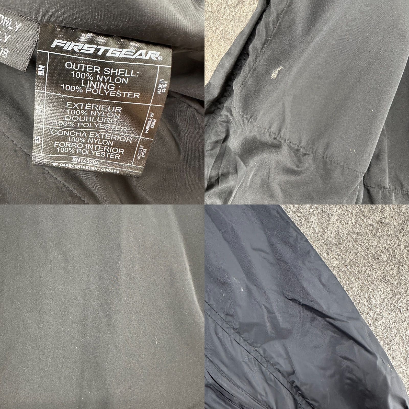 Vintage First Gear Jacket Mens M Black Windbreaker Full Zip Heated Motorcyle UNTESTED Size US M / EU 48-50 / 2 - 8 Thumbnail