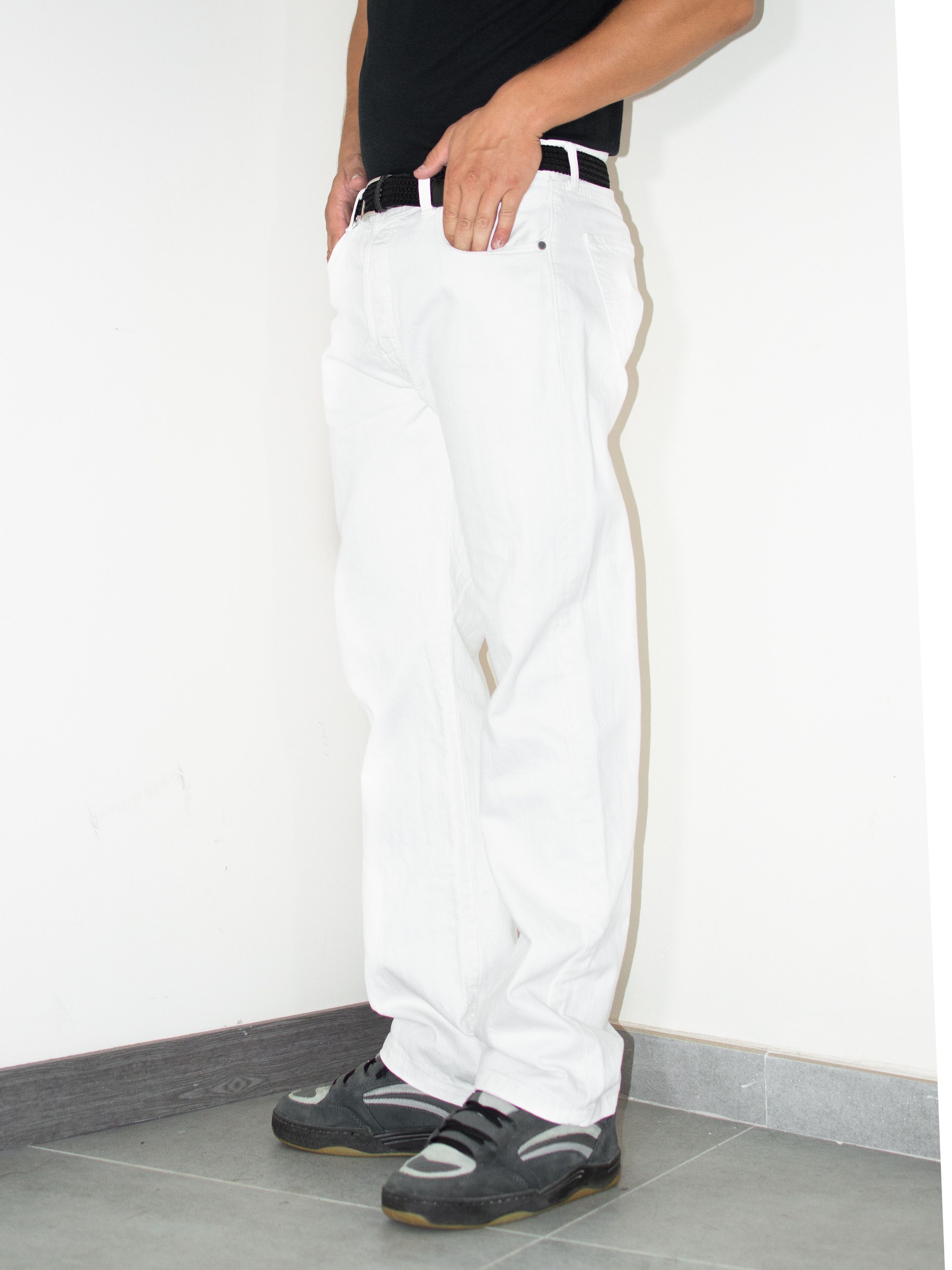 Levi's Vintage Clothing × Vintage Y2k Vintage white levi straight loose fit 501 denim Jeans Size US 32 / EU 48 - 1 Thumbnail