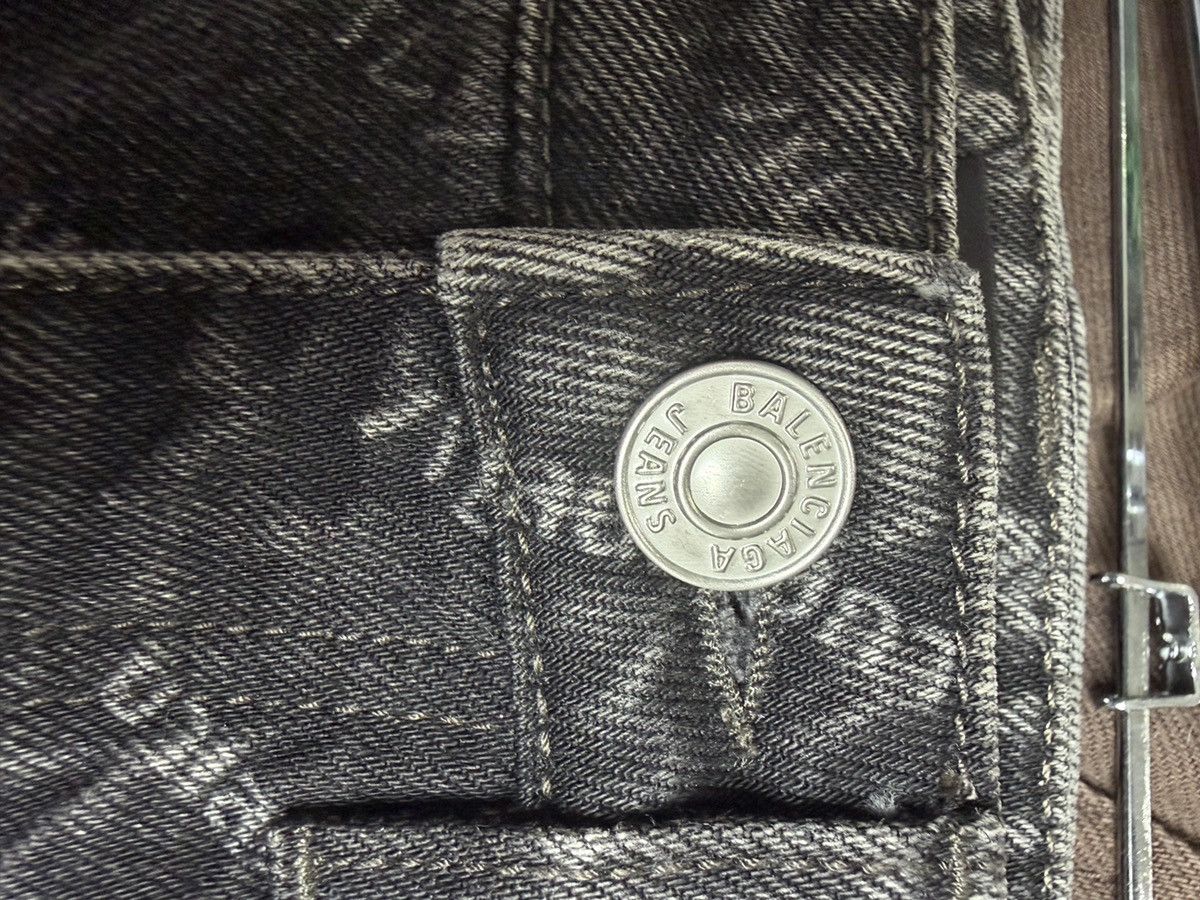 Balenciaga Balenciaga Logo-Print Denim Low-Waist Mini Skirt Size 24" / US 00 / IT 34 - 5 Thumbnail