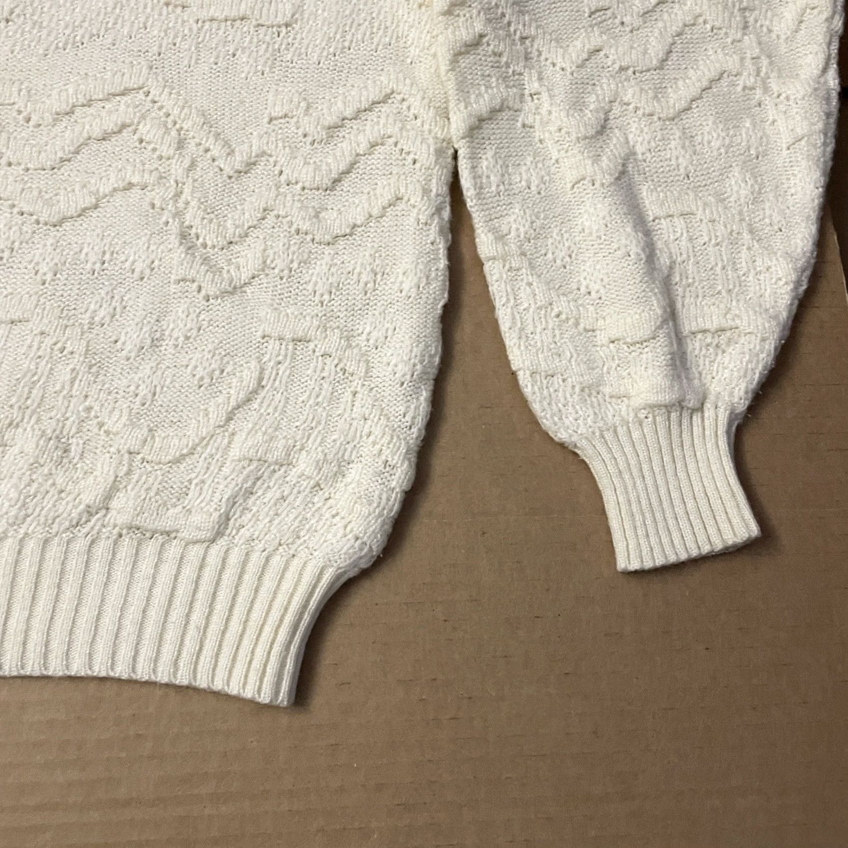 BUGATCHI BUGATCHI Sweater Womens Large Beige Knit Pullover Size L / US 10 / IT 46 - 3 Thumbnail