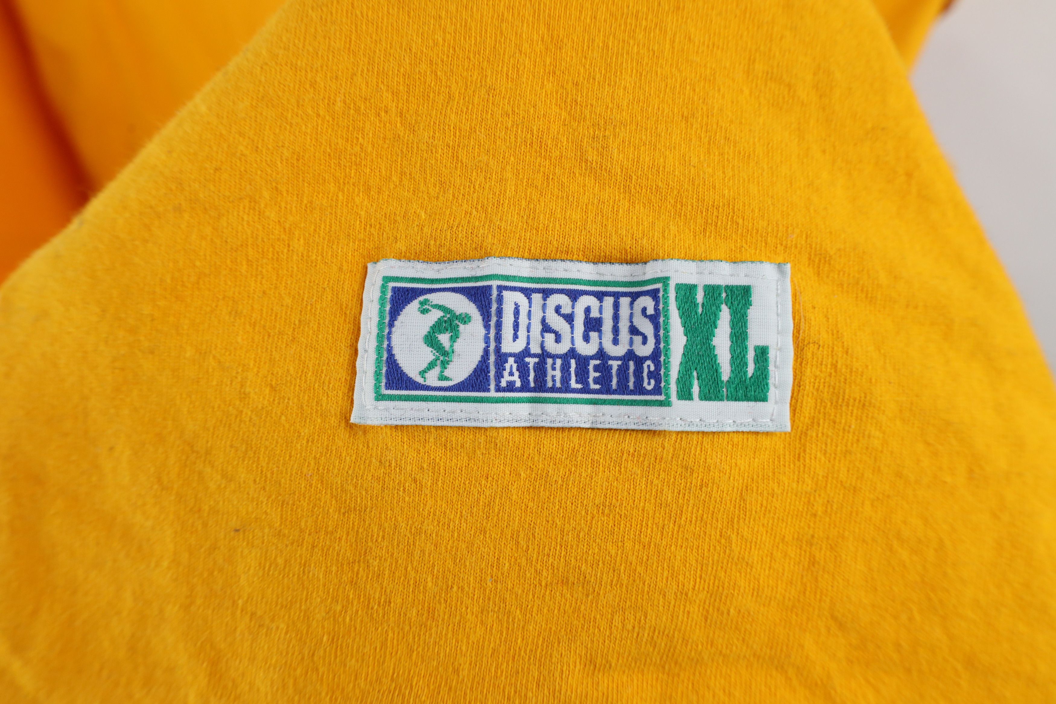 Vintage Vintage 90s Streetwear Short Sleeve T-Shirt Gold Yellow USA Size US XL / EU 56 / 4 - 4 Thumbnail