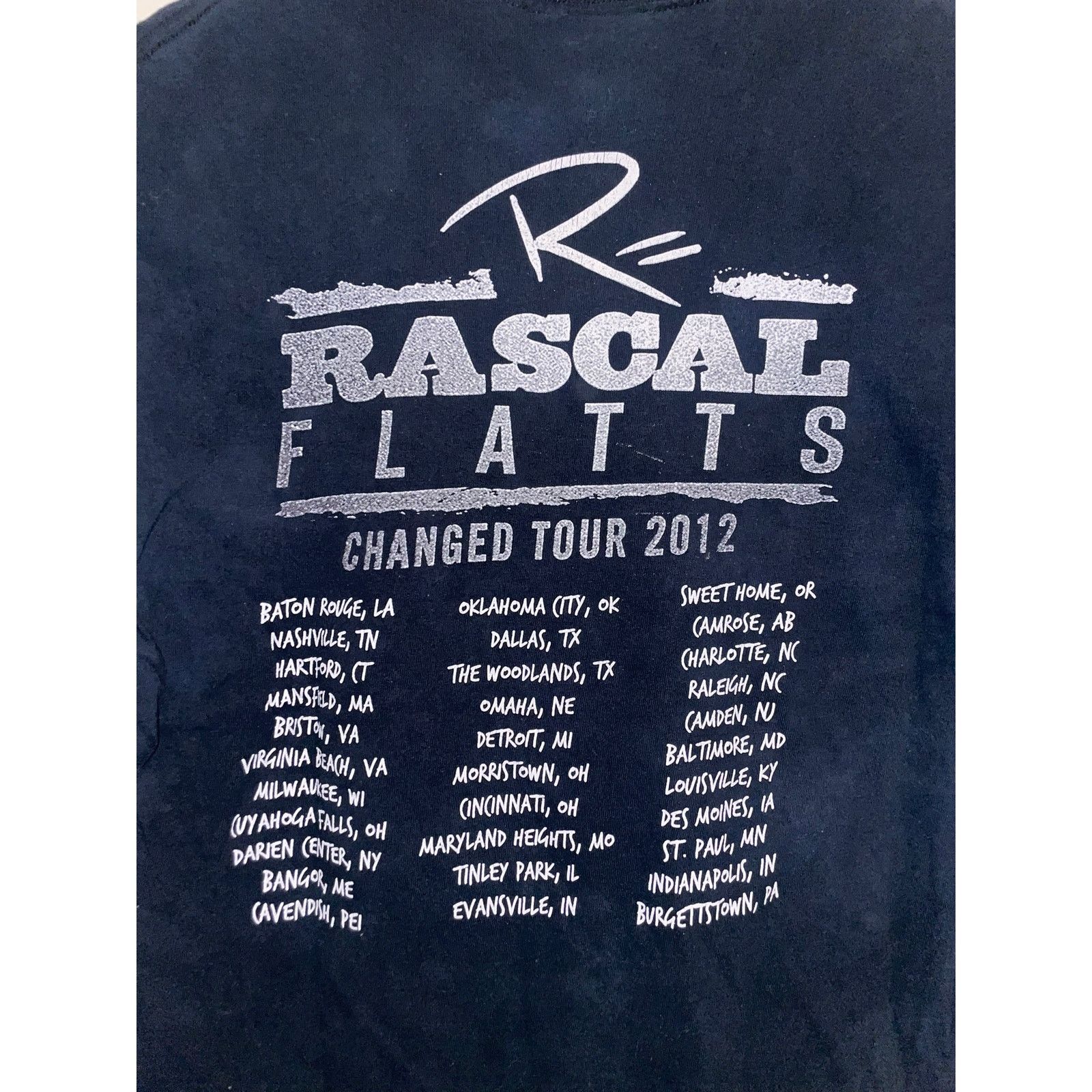 Gildan Rascal Flatts Shirt Changed Tour Concert Black Tee M Medium Size US M / EU 48-50 / 2 - 6 Thumbnail