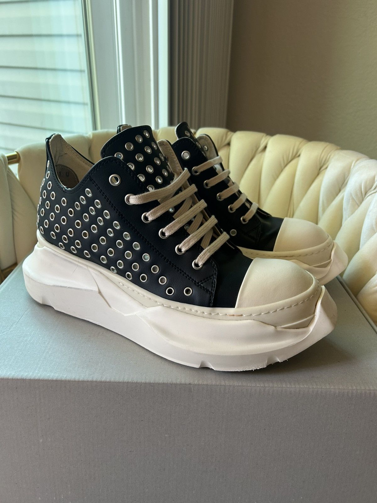 【Rick Owens DRKSHDW】Hollywood Abstract Low【スニーカー】 Rick Owens DRKSHDWのブラック Hollywood Abstract Low Sneaks