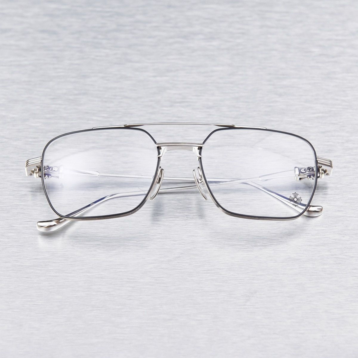 Chrome Hearts CHROME HEARTS MAGNUM II MATTE BLACK/SHINY SILVER GLASSES Size ONE SIZE - 6 Thumbnail