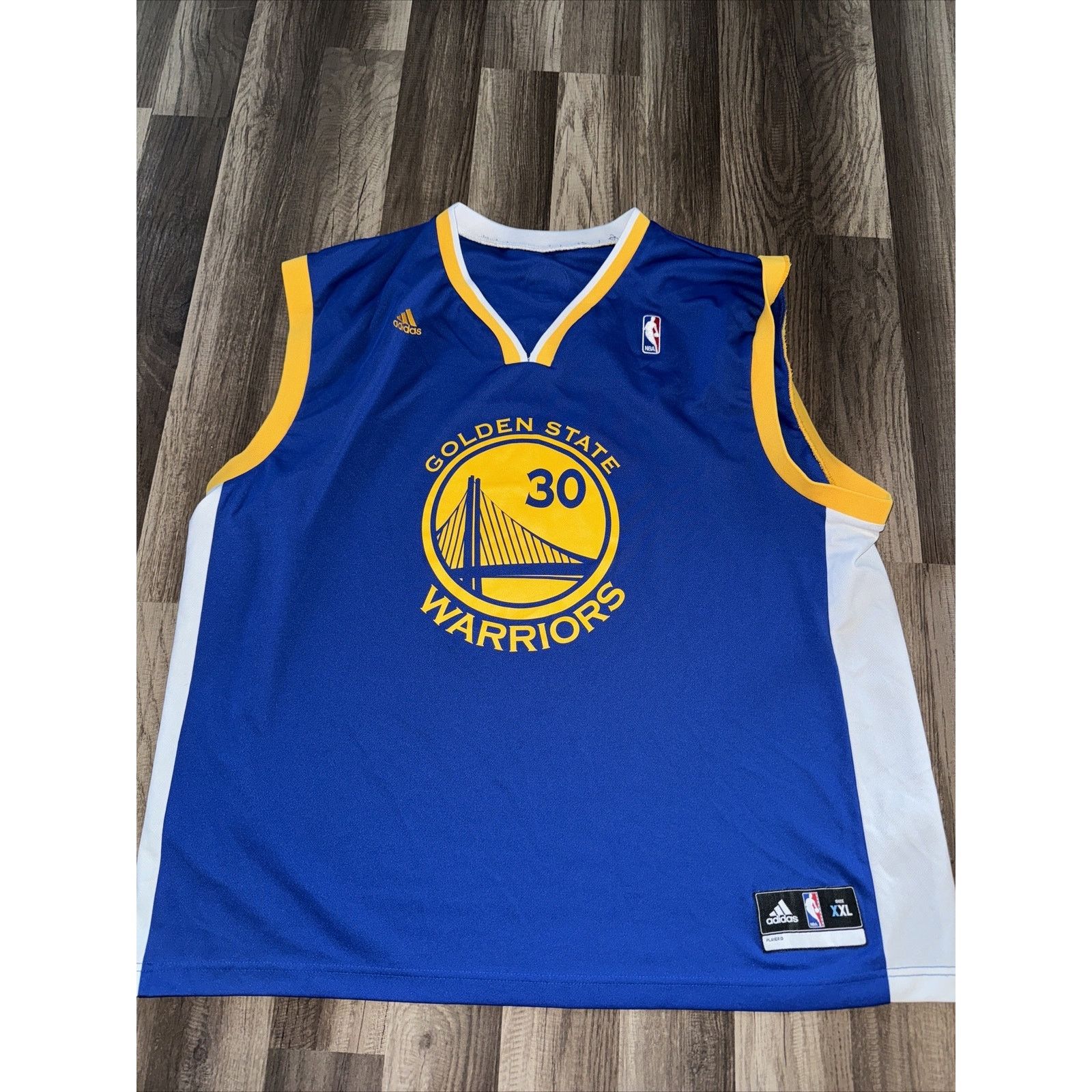 Adidas × NBA Adidas Golden State Warriors Stephen Curry Jersey 2XL Blue Size US XXL / EU 58 / 5 - 2 Thumbnail