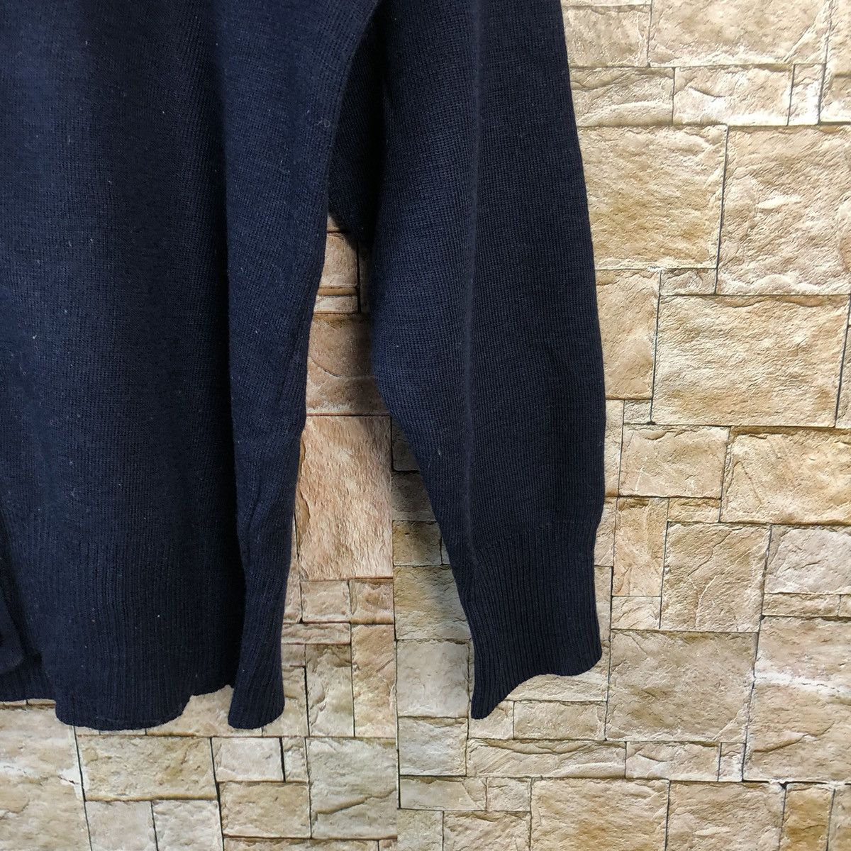 Homespun Knitwear × Japanese Brand Nagaileben Dark Blue Cardigan Knitwear #A856 Size US M / EU 48-50 / 2 - 7 Thumbnail