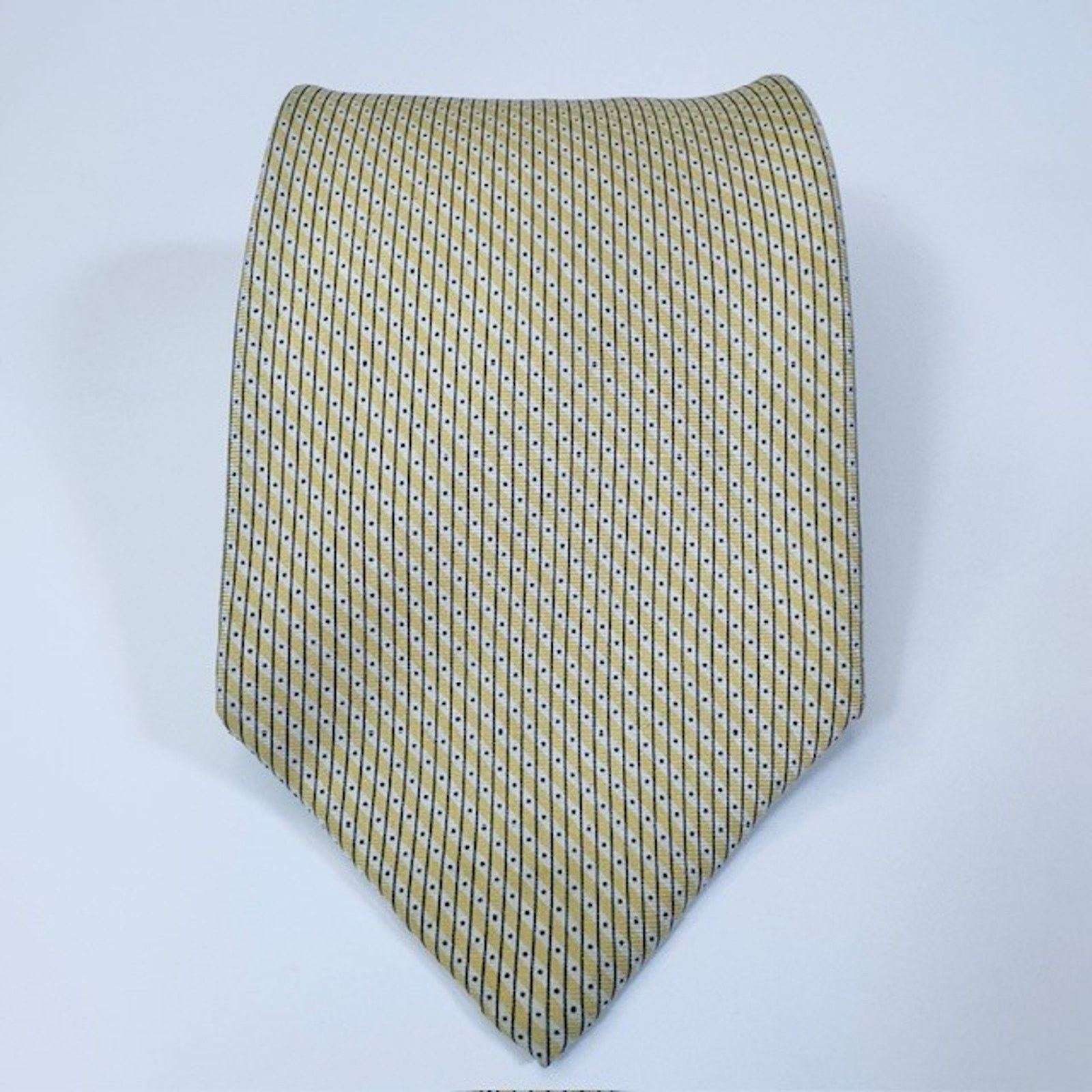 Tommy Hilfiger Tommy Hilfiger Men's Neck Tie Silk Gold/Beige/Blue Geometric Size ONE SIZE - 10 Thumbnail