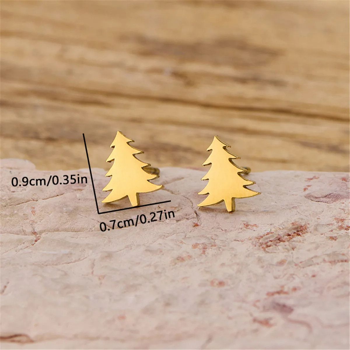 Jewelry Christmas Tree Mini Stud Earrings Charm Earring Gift Size ONE SIZE - 3 Thumbnail