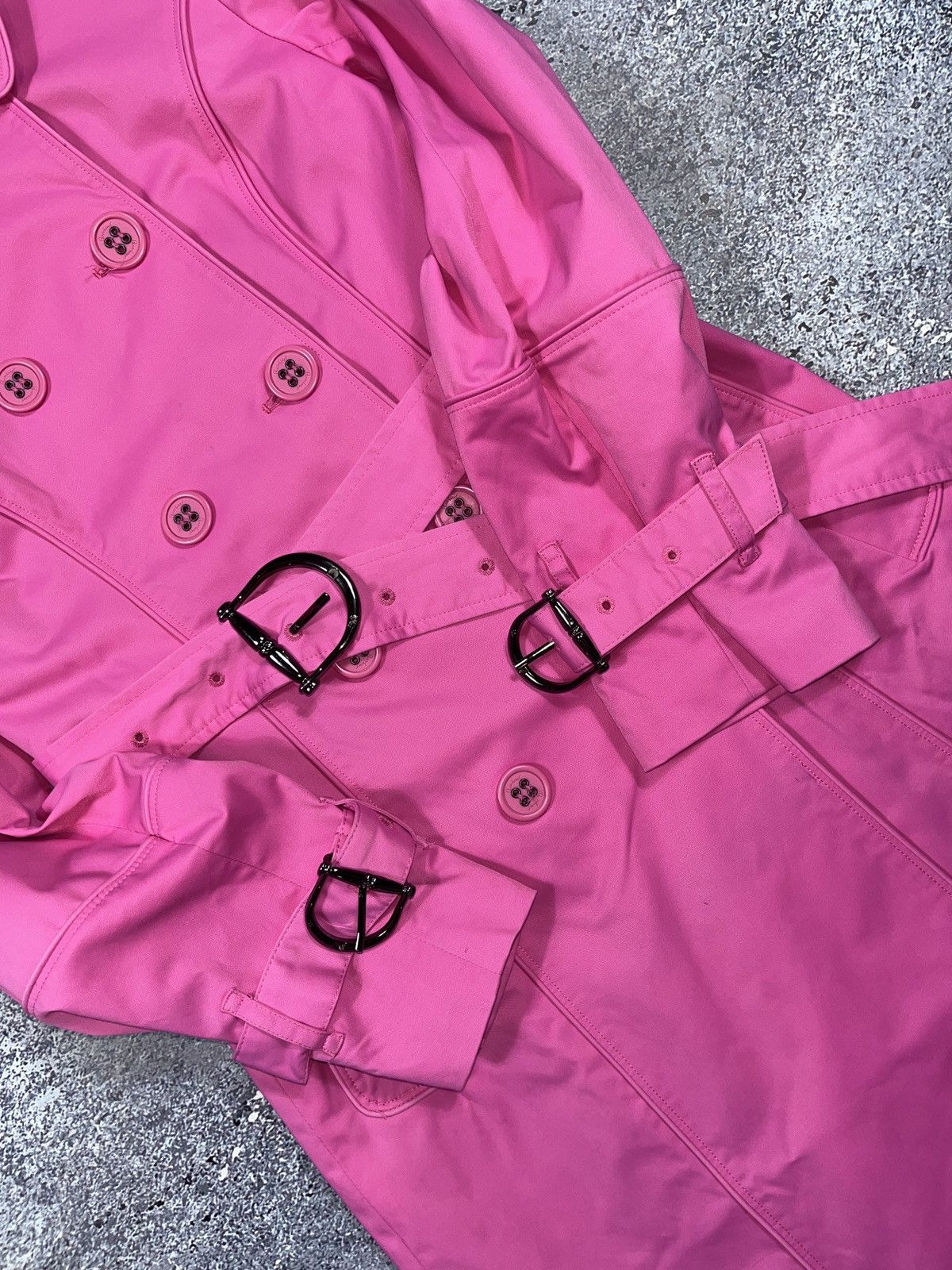 Burberry Rare Pink Barbie Vintage Burberry London Coat Trench Jacket Size S / US 4 / IT 40 - 5 Thumbnail
