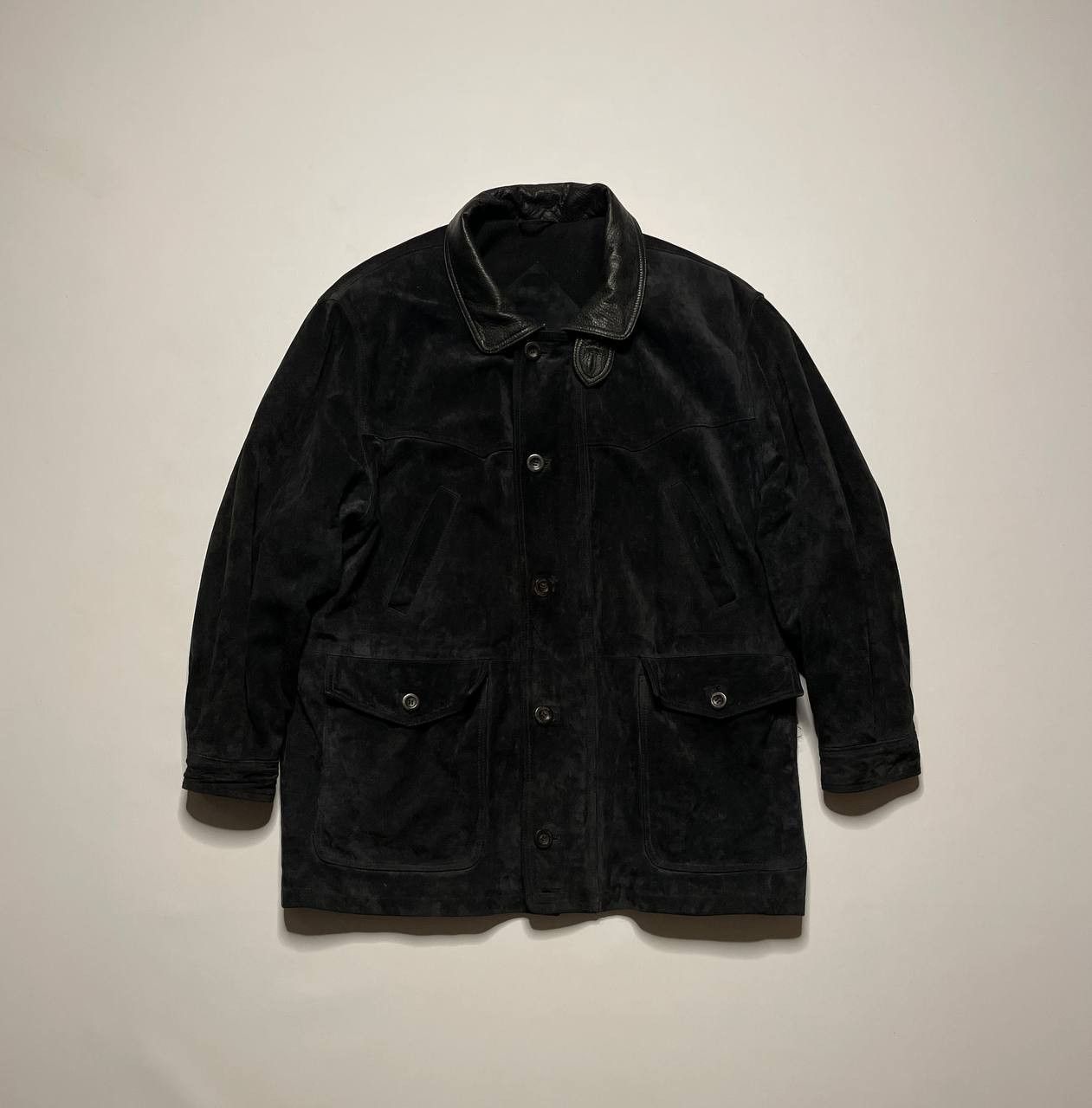 Vintage × Yves Saint Laurent Vintage Yves Saint Laurent Suede Leather Coat Jacket 52 Size US L / EU 52-54 / 3 - 1 Thumbnail