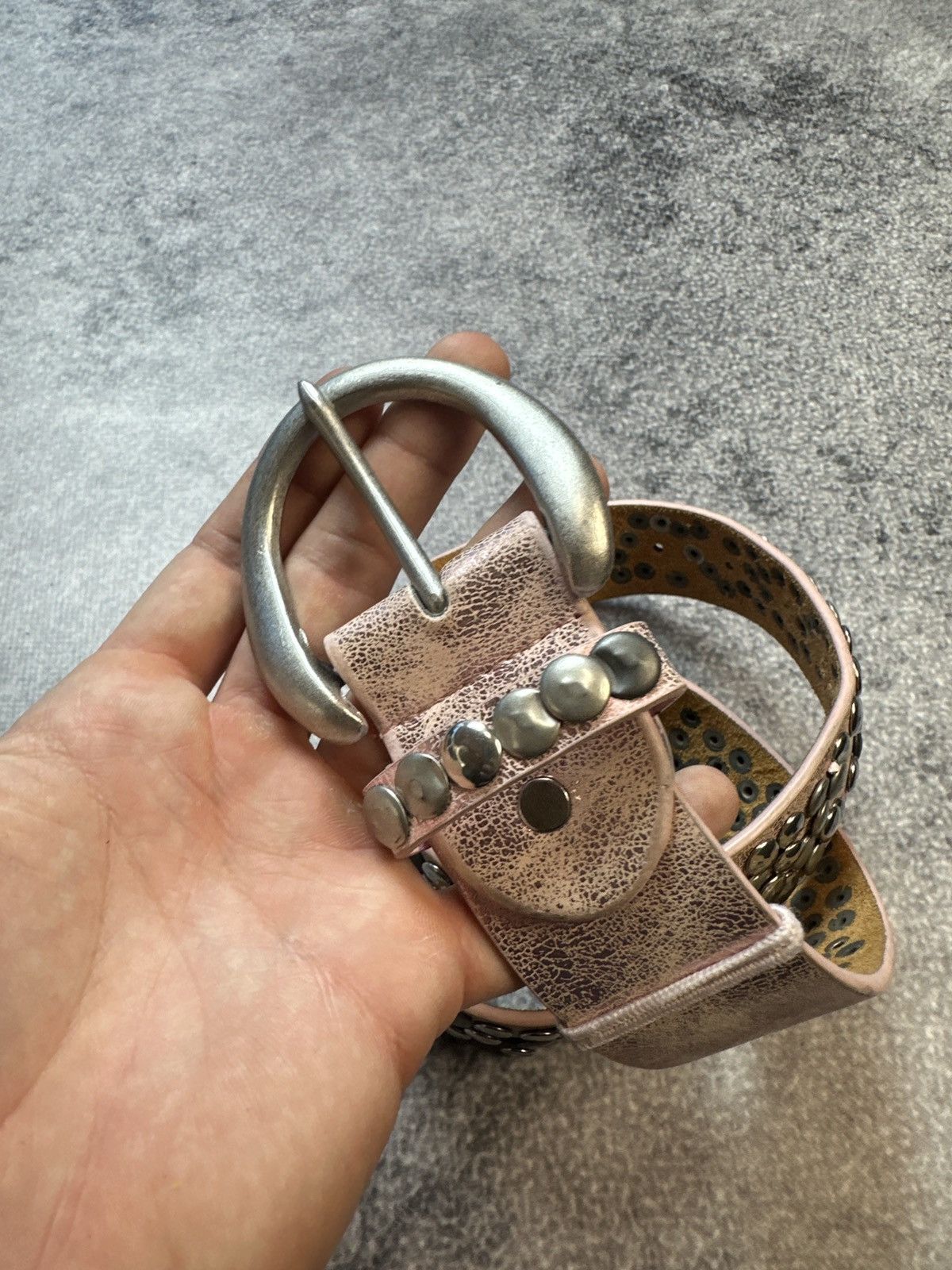 Other Y2K Leather Pink Belts Streetwear Opium Style Rare USA Alt Size ONE SIZE - 2 Thumbnail