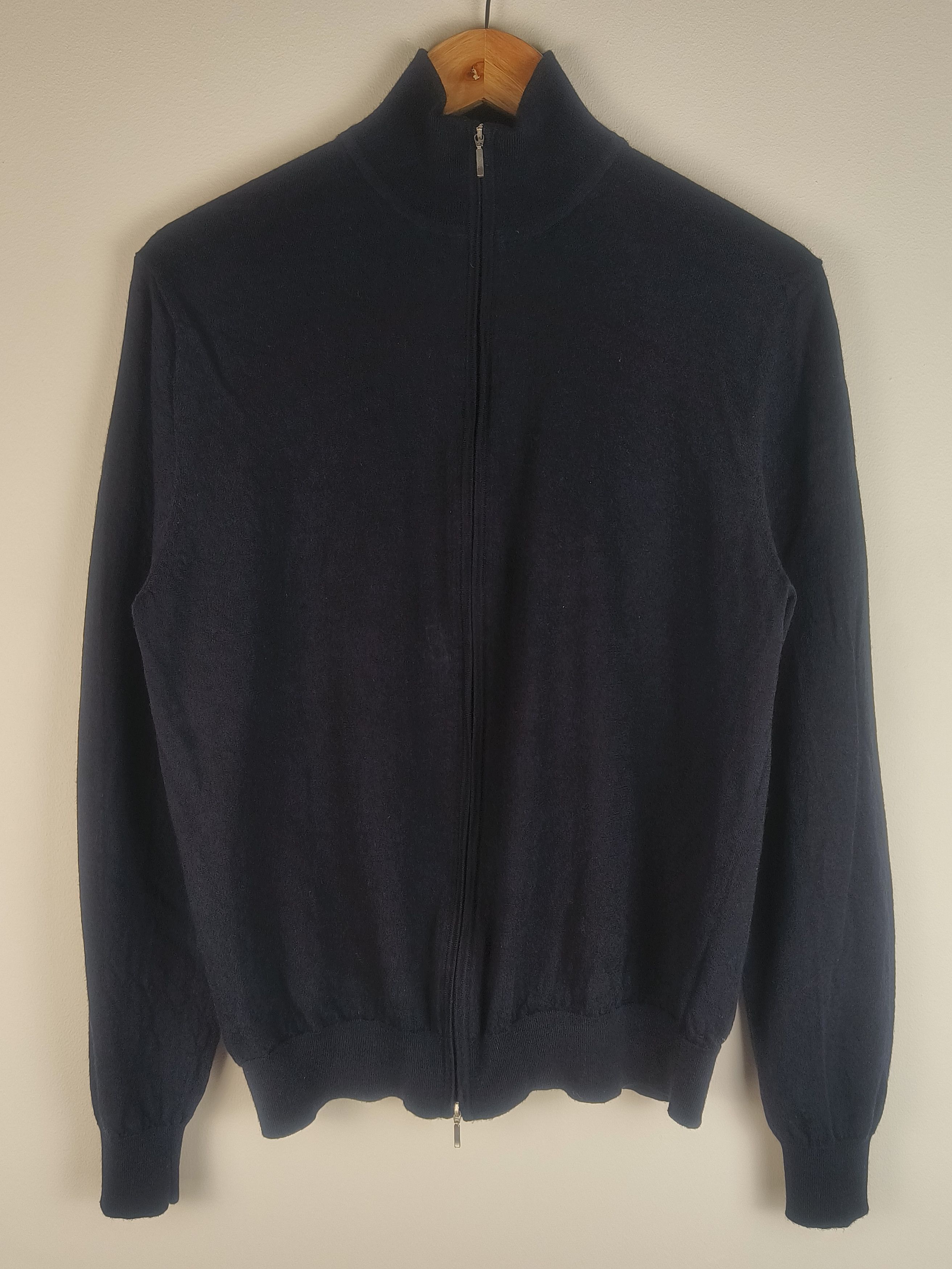 Suitsupply Suitsupply Full-Zip Merino Wool Cardigan Sweater Size US S / EU 44-46 / 1 - 1 Thumbnail