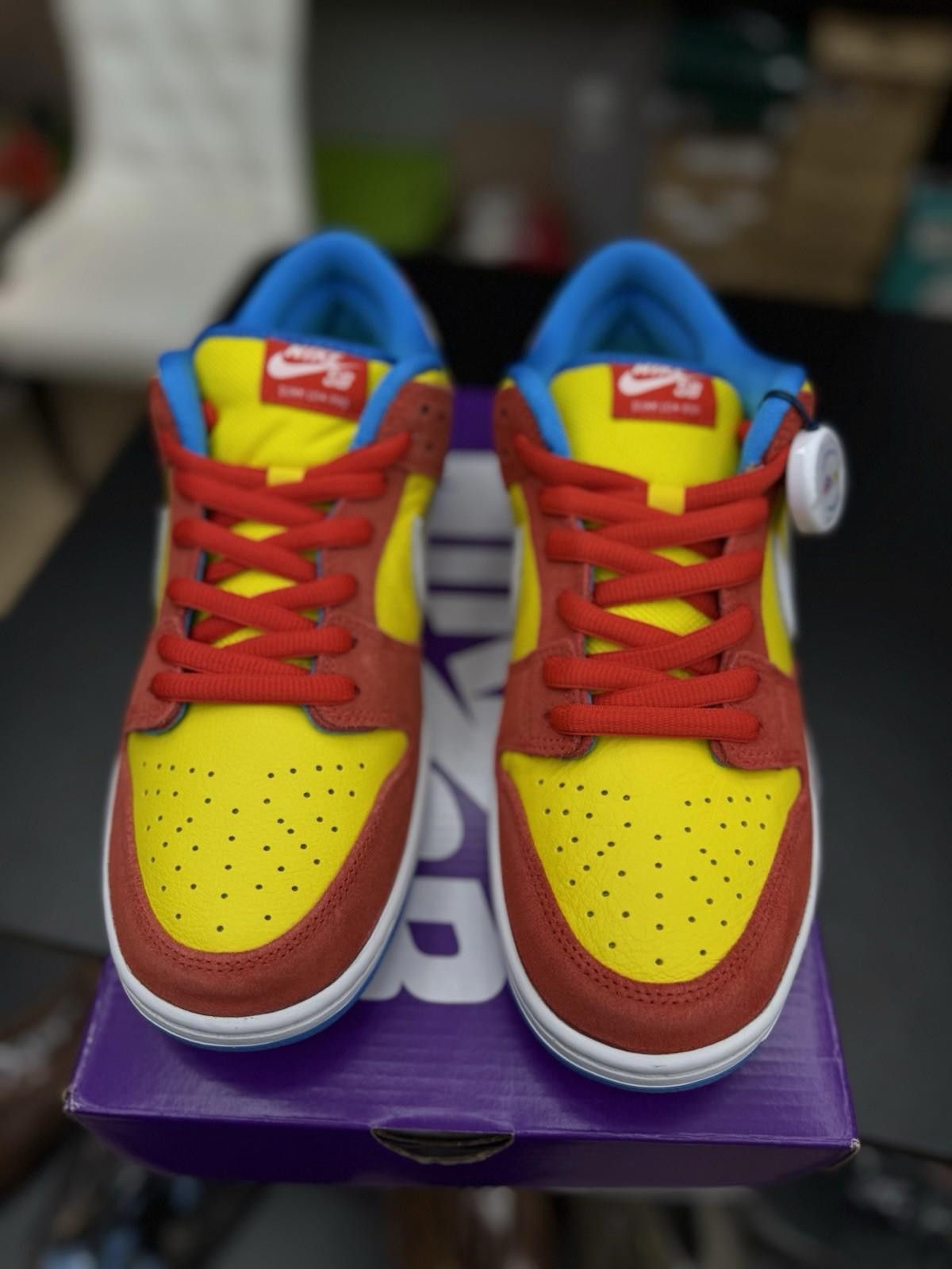 Nike Size 10.5 - Nike SB Dunk Low Bart Simpson (BQ6817-602) NEW Size US 10.5 / EU 43-44 - 6 Thumbnail