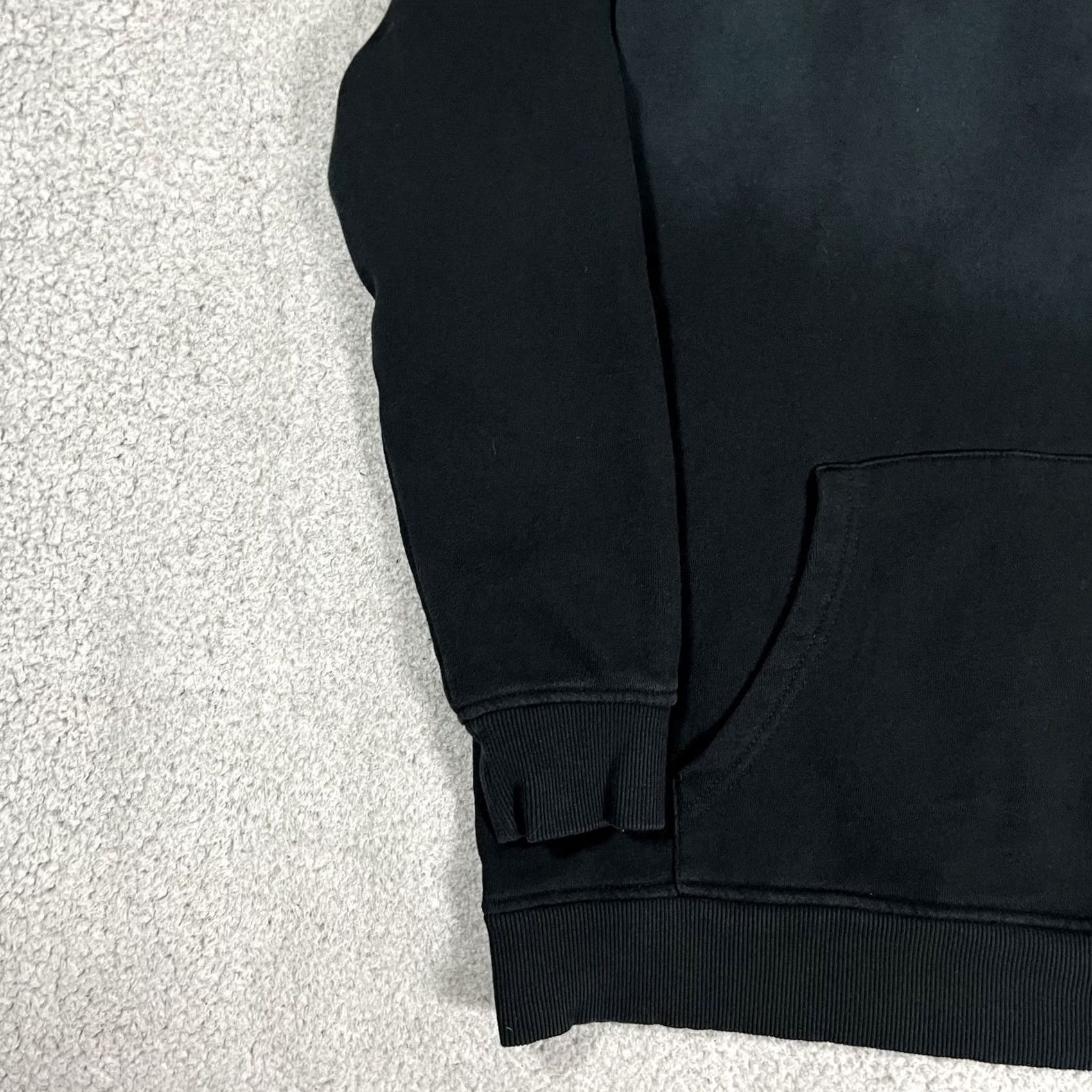 Vintage Fundamentals Hoodie Mens S Black Ombre Wash Pullover Sweatshirt Pockets 90s Grunge Outdoor All Seasons Oversized Logo Regular Fit Size US S / EU 44-46 / 1 - 7 Thumbnail