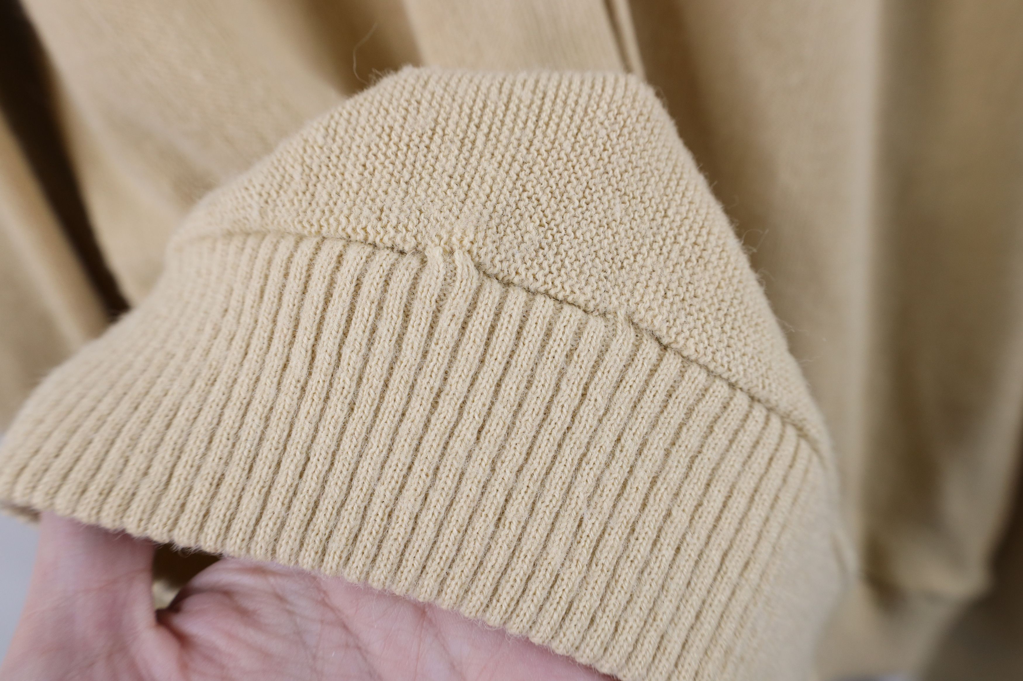 Vintage Vintage 70s Streetwear Knit Cardigan Sweater Beige USA Size US XL / EU 56 / 4 - 6 Thumbnail