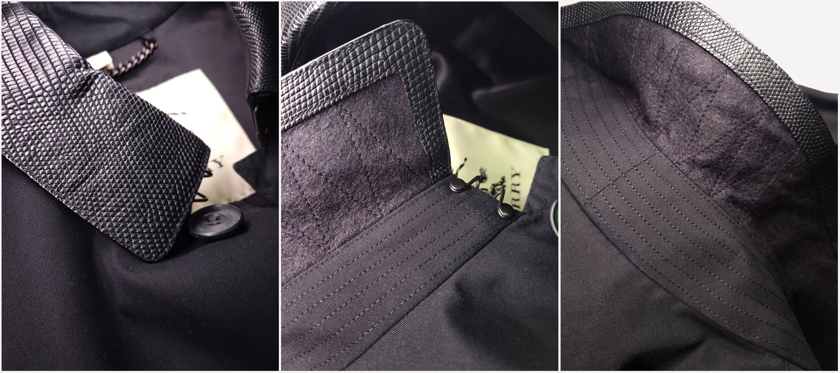 Burberry BURBERRY _ ENGLAND _ BRITTON _ LIZARD SKIN COLLAR _ TRENCH Size US L / EU 52-54 / 3 - 7 Thumbnail