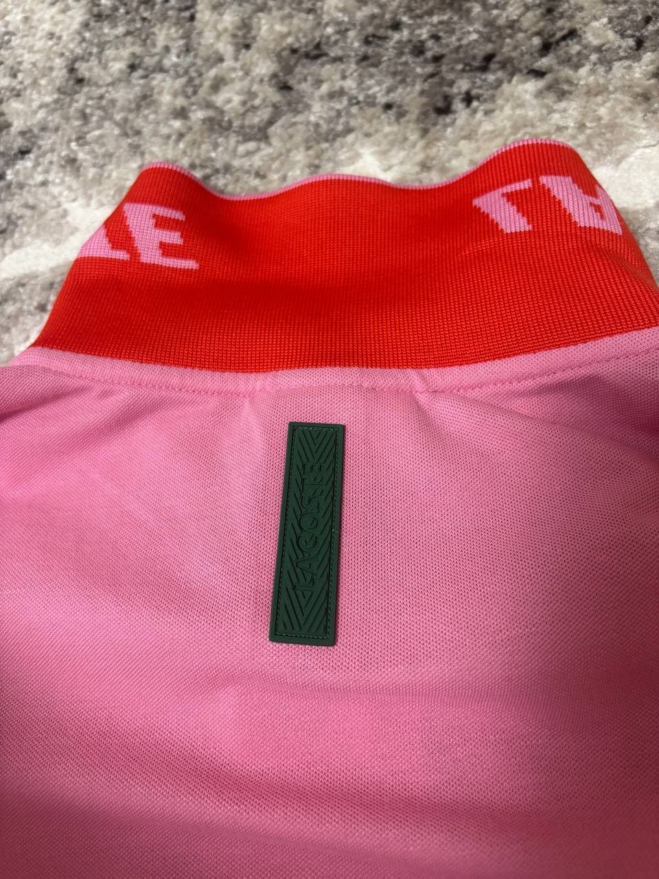 Lacoste Lacoste Slim Fit Polo – Pink / Red Collar Logo Size US XXL / EU 58 / 5 - 11 Thumbnail