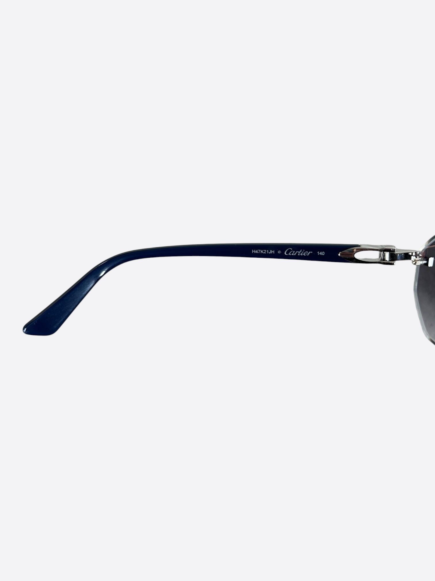 Cartier Cartier Blue & Silver Tinted Glasses Size ONE SIZE - 5 Thumbnail
