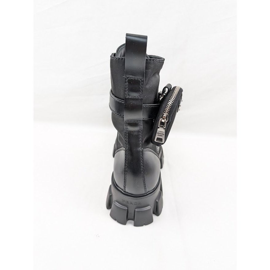 o1rshd1 Strapped Pouch Combat Boots 13 Prada - 13.5 US