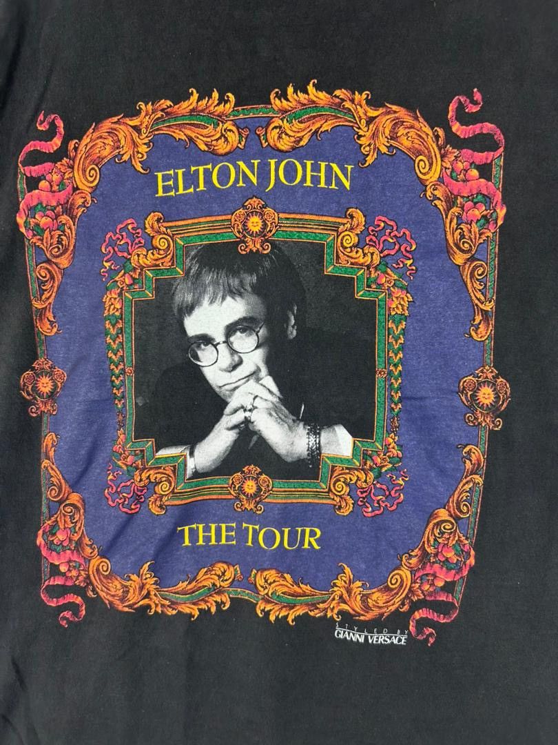 Band Tees Vintage 90s Elton John World Tour Styled By Giani Versace Size US L / EU 52-54 / 3 - 4 Thumbnail