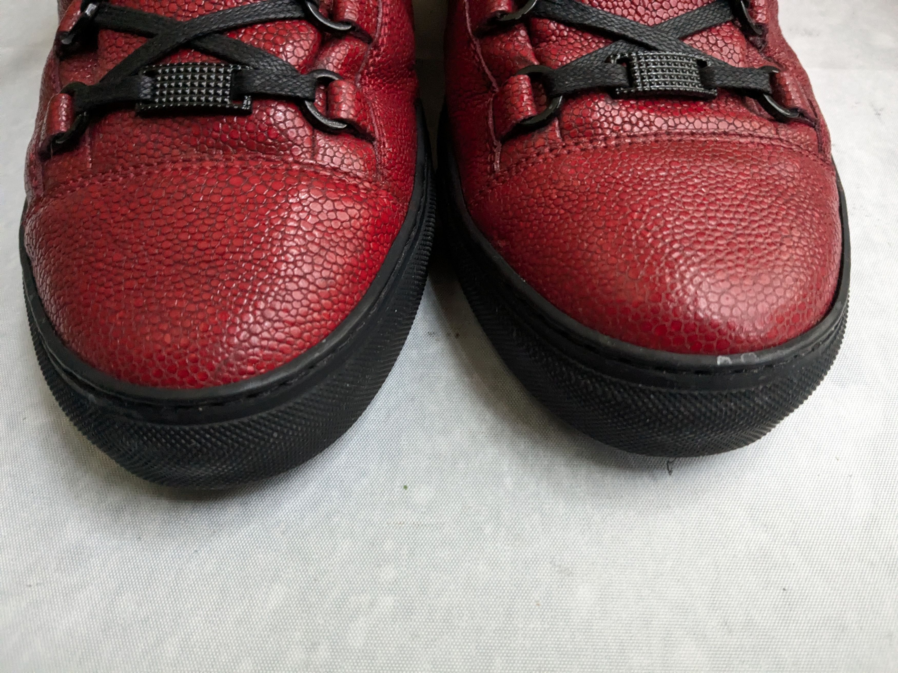 Balenciaga Balenciaga Arena Red 12 High Top Leather Black Size US 12 / EU 45 - 4 Thumbnail