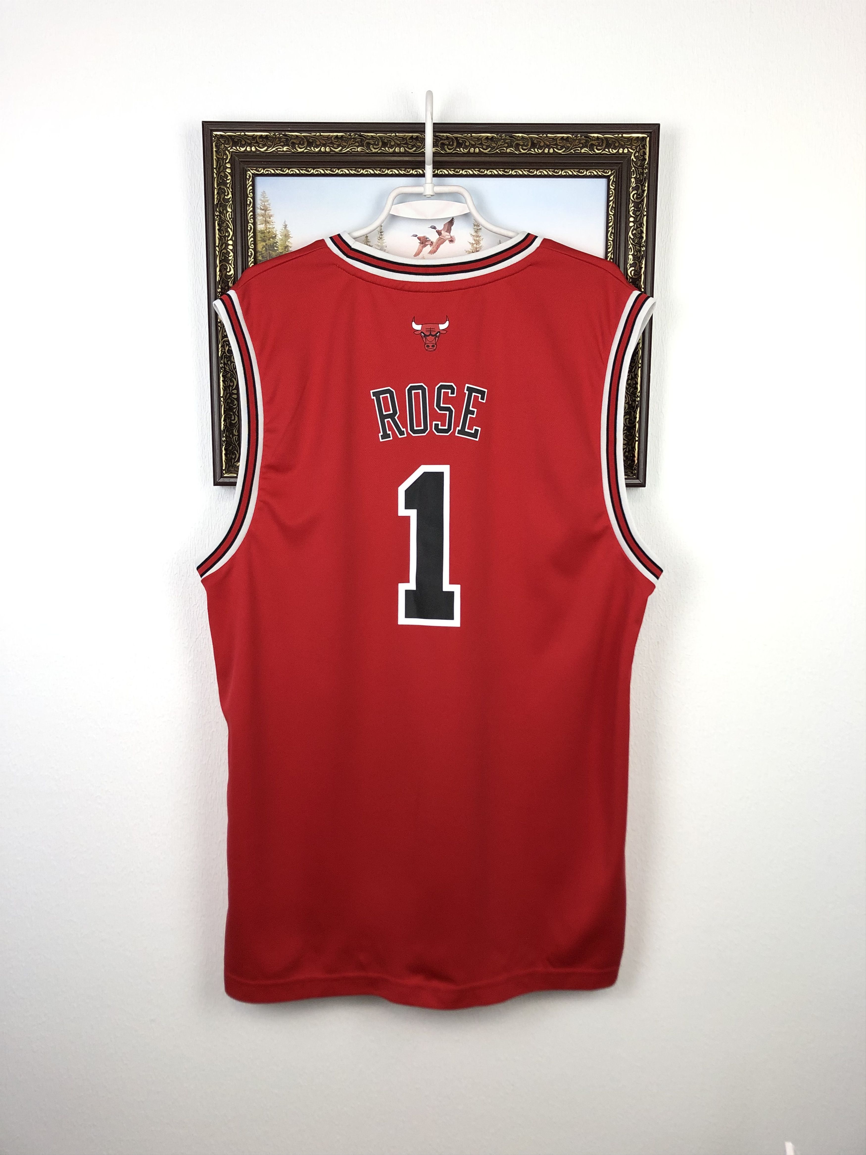 Adidas Vintage Adidas Chicago Bulls NBA Red 1 Rose Jersey Mens Size US L / EU 52-54 / 3 - 9 Thumbnail
