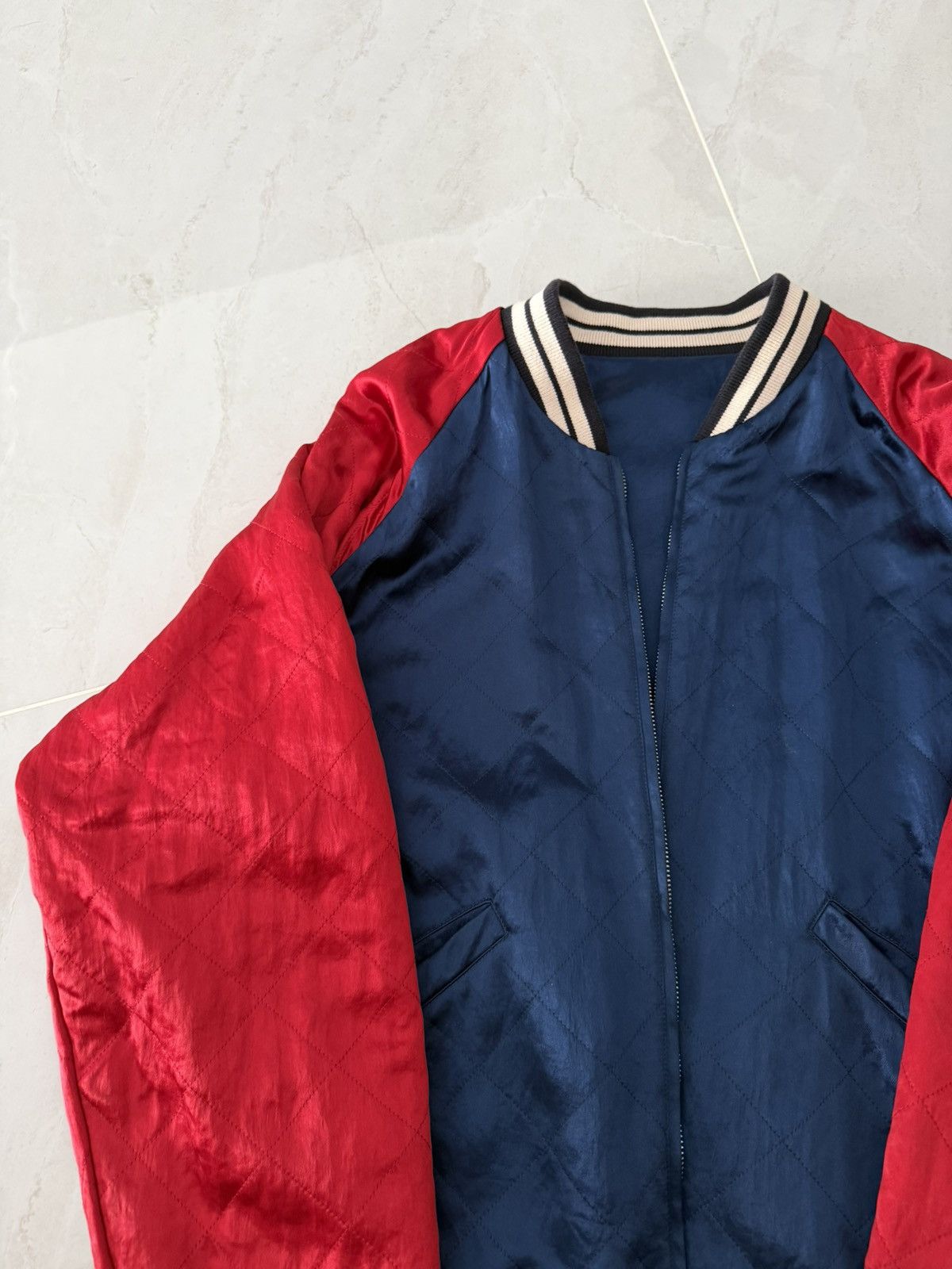 Gucci Gucci Bicolor Silk Logo Jacket Sz.50 Size US M / EU 48-50 / 2 - 4 Thumbnail