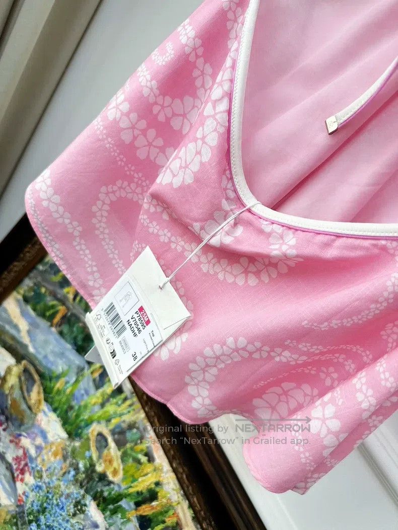 Chanel Chanel Pink printed hanging neck strap vest Size XS / US 0-2 / IT 36-38 - 9 Thumbnail
