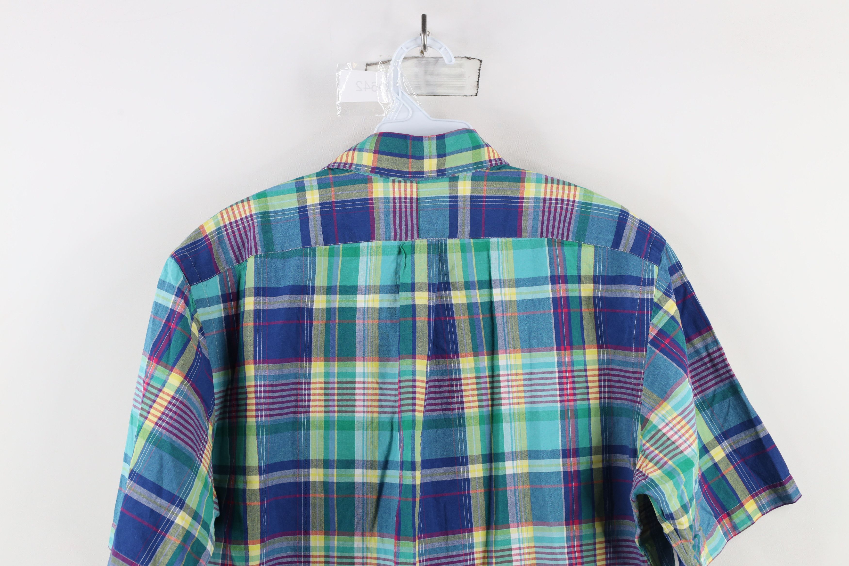 Ralph Lauren × Vintage Vintage 90s Ralph Lauren Madras Plaid Button Down Shirt Size US M / EU 48-50 / 2 - 10 Thumbnail