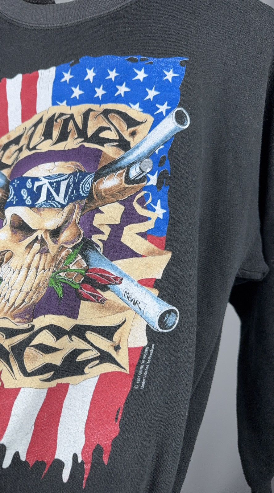 Guns N' Roses Vintage Guns N’ Roses Brockum 1991 Tour Sweatshirt USA Skull Size US L / EU 52-54 / 3 - 9 Thumbnail