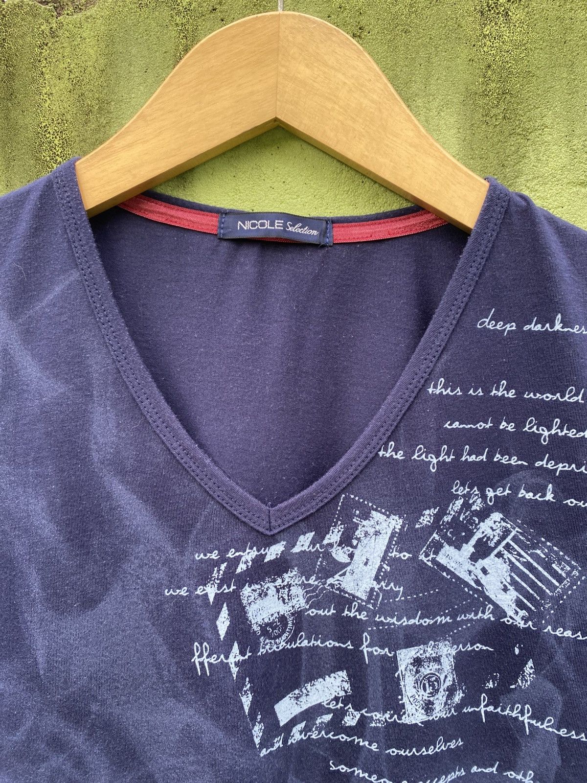 Japanese Brand Nicole Selection Dark Navy Smoke Style Subtle Artsy Design Size US M / EU 48-50 / 2 - 2 Thumbnail