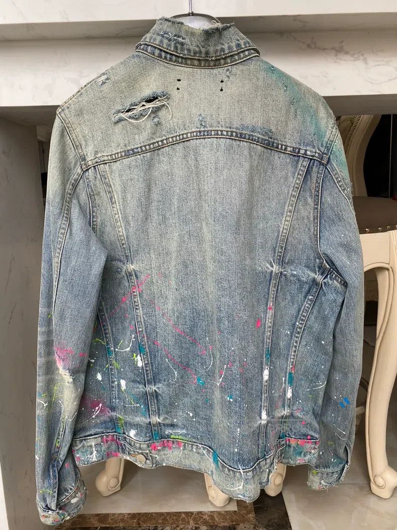 Amiri Amiri Denim jacket splashed with ink Size US L / EU 52-54 / 3 - 2 Thumbnail