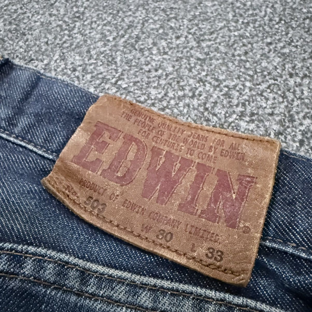 Edwin 🇯🇵 Vintage 90s Edwin 503 Japanese Whisker Denim W30 Size US 30 / EU 46 - 8 Thumbnail