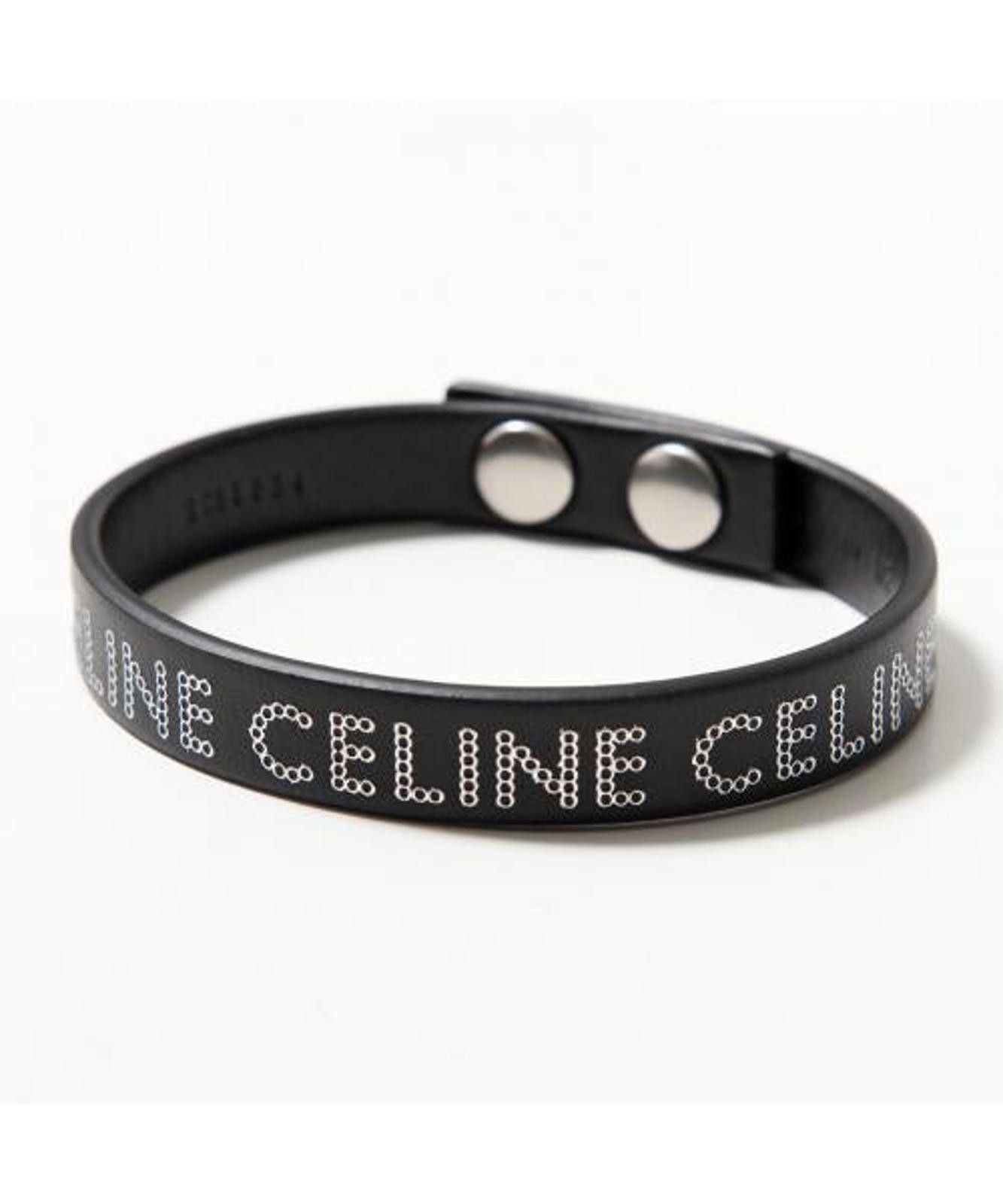 Celine Celine Logo Studs Leather Bracelet Size ONE SIZE - 1 Thumbnail