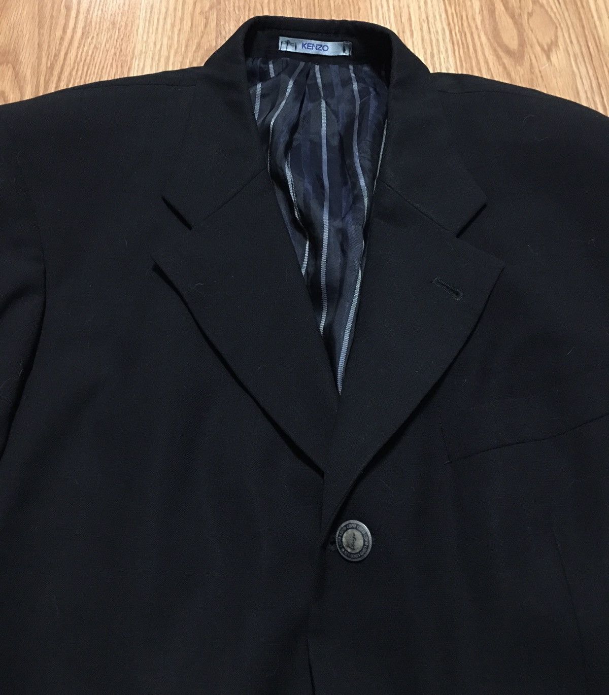 Kenzo KENZO HOMME Wool Black Mens Blazer Jacket IT 52 Size 42R - 2 Thumbnail