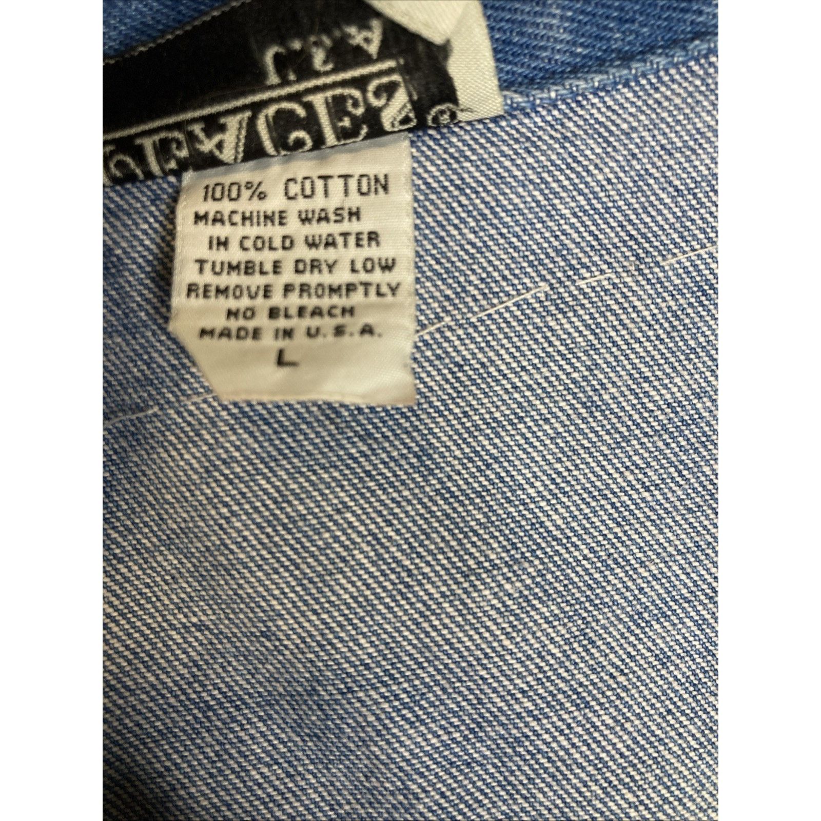 Other Vintage 90s Large Granny Cottagecore Prairie Denim Vest Size L / US 10 / IT 46 - 4 Thumbnail