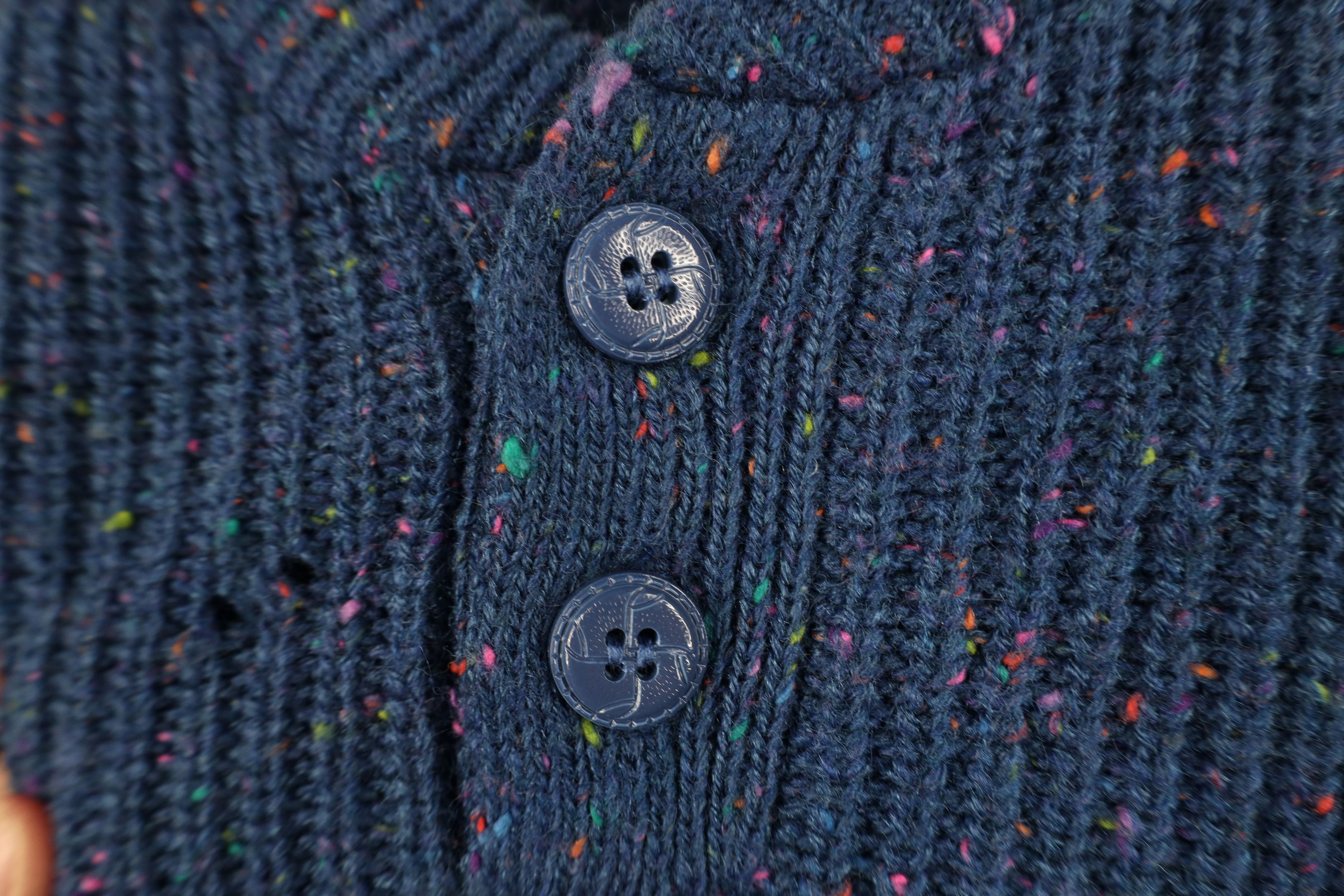Vintage Vintage 90s Streetwear Wool Blend Ribbed Knit Henley Sweater Size US XL / EU 56 / 4 - 5 Thumbnail