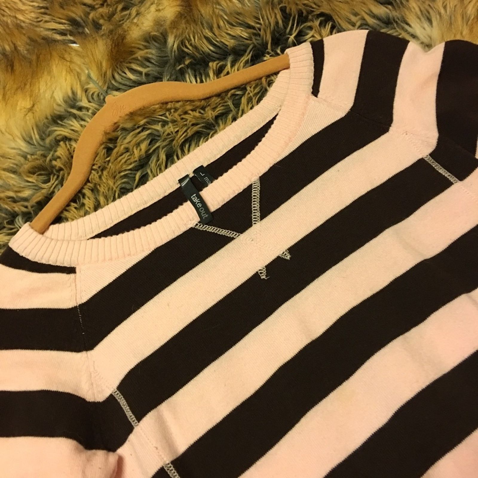 Other Take Out brand crew neck stripe tunic sweater Size L / US 10 / IT 46 - 7 Thumbnail