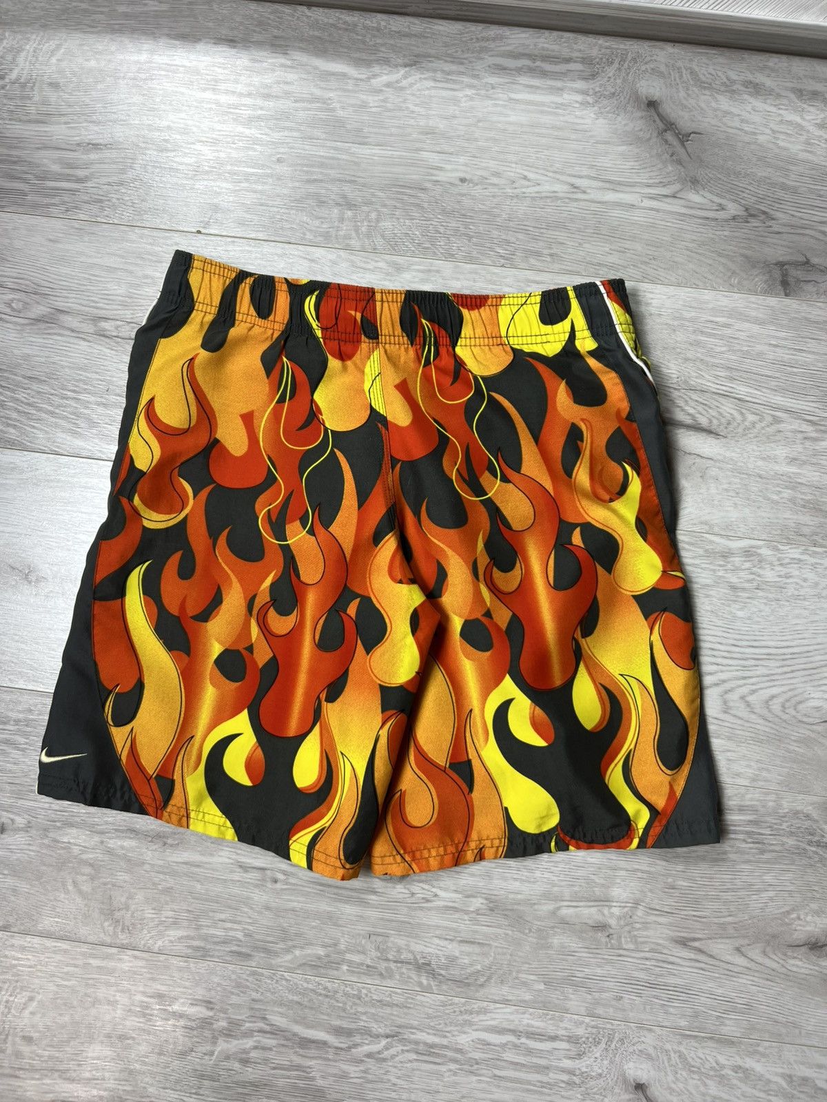 Nike Vintage Y2K Nike Swim Flame All Over Printed Shorts Size S Size US 30 / EU 46 - 15 Thumbnail
