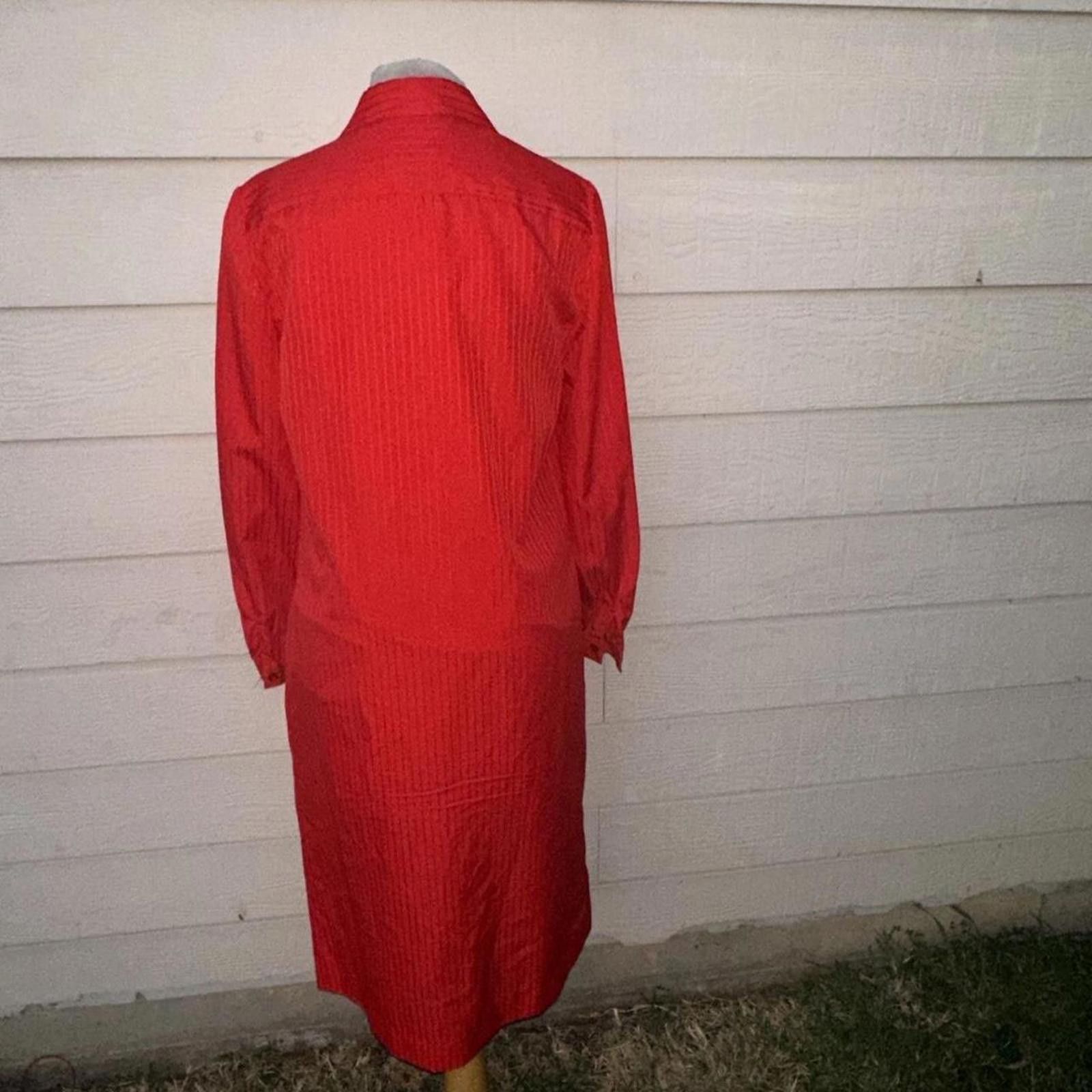 Other Vintage Schrader Sport NY Shift Dress Red womens Small. Size S / US 4 / IT 40 - 2 Thumbnail