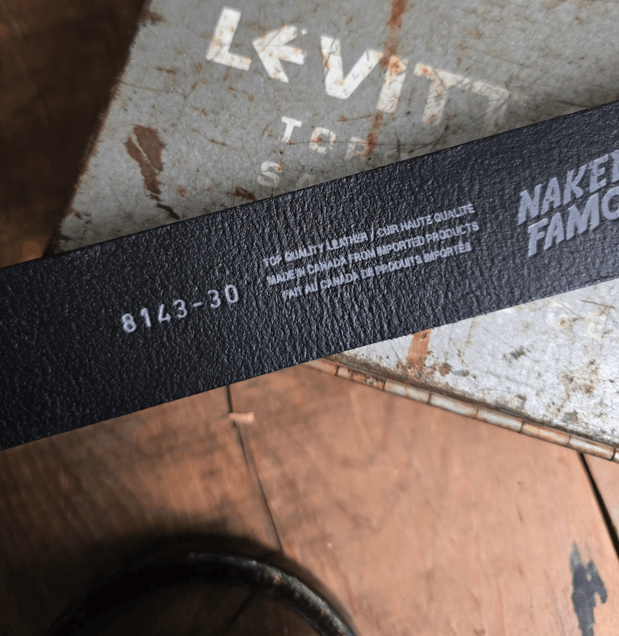 Naked & Famous Thick Belt - 7mm Bovine Leather Size 30 - 9 Thumbnail