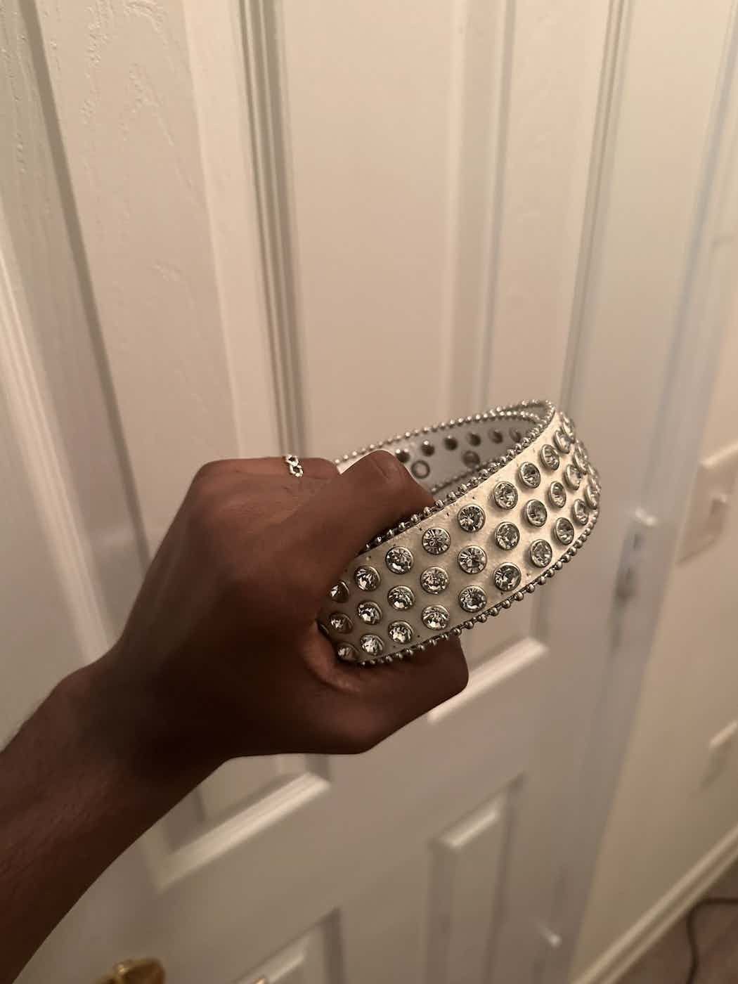 Japanese Brand × Vintage Vintage like BB Simon Belt Chrome Y2k Crystals Rare Size ONE SIZE - 5 Thumbnail
