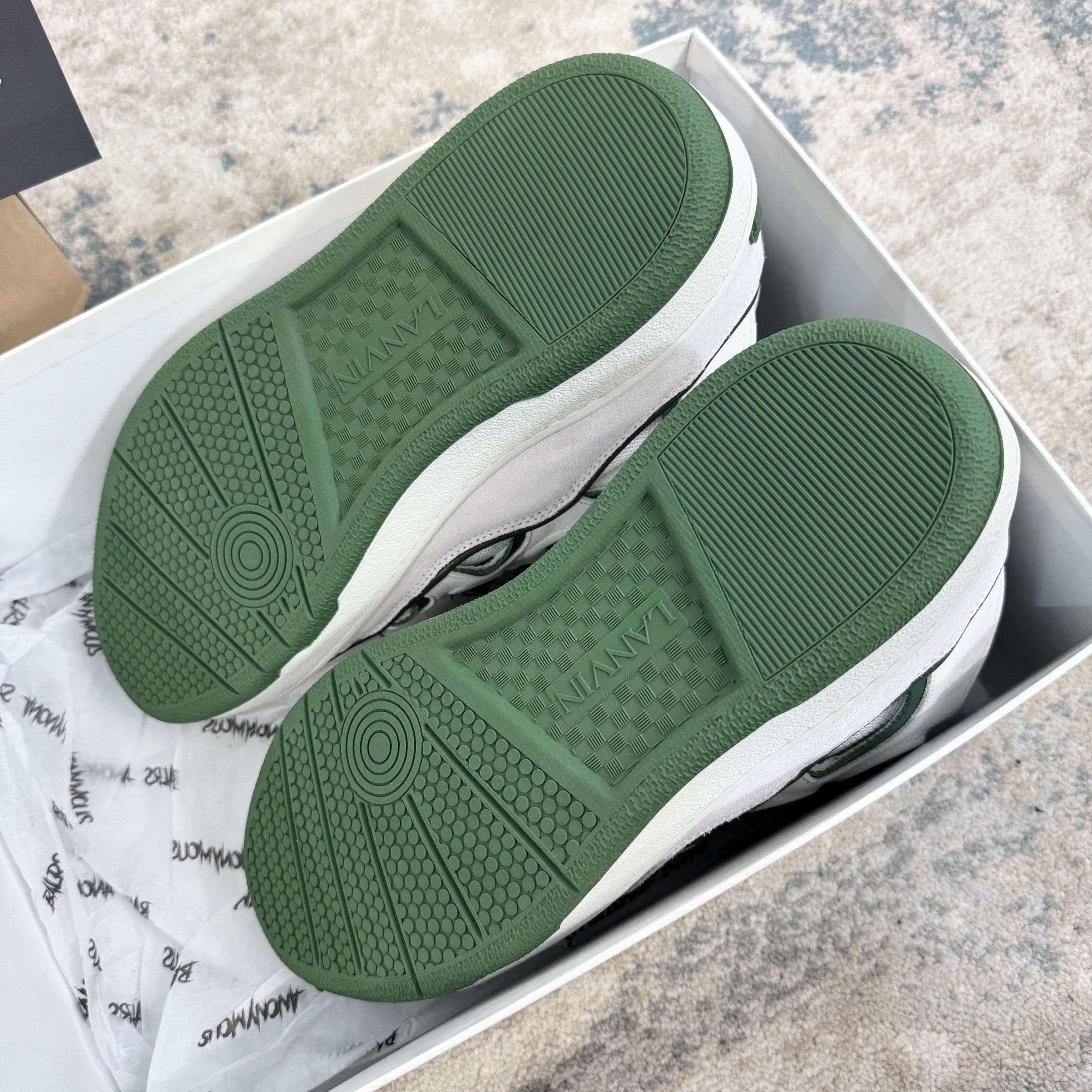 Lanvin Lanvin Curb Low Top Trainers In White & Green RRP £750 Size US 9 / EU 42 - 6 Thumbnail