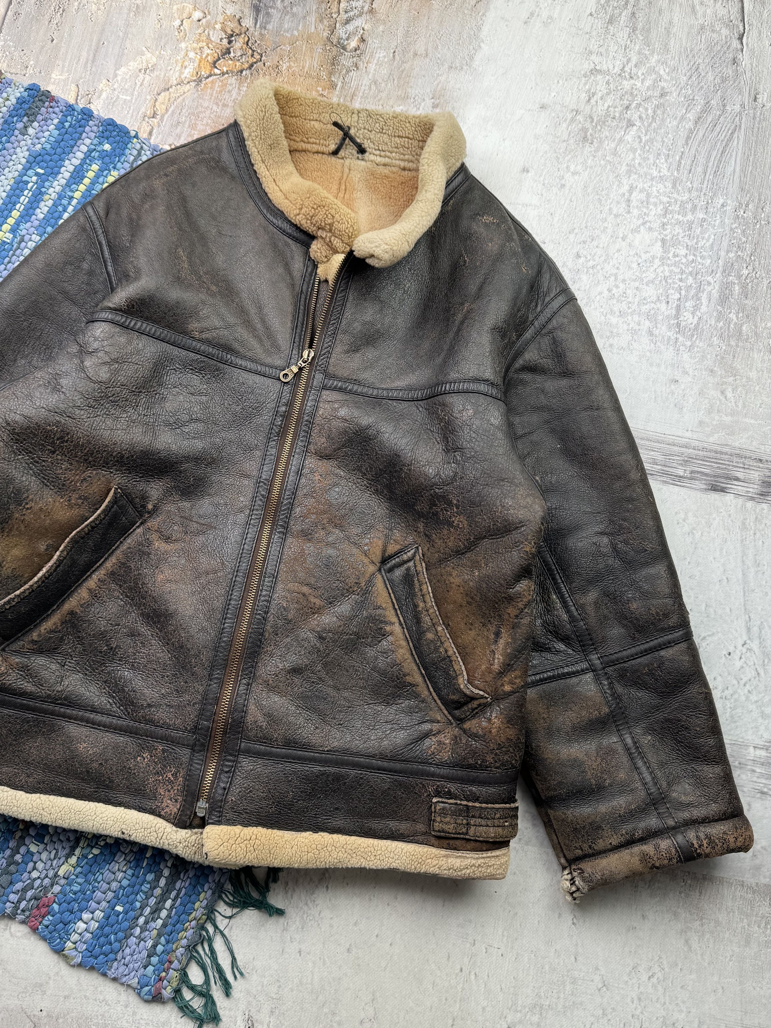Vintage Vintage Real Sheepskin Jacket A683D15(464) Size US S / EU 44-46 / 1 - 3 Thumbnail