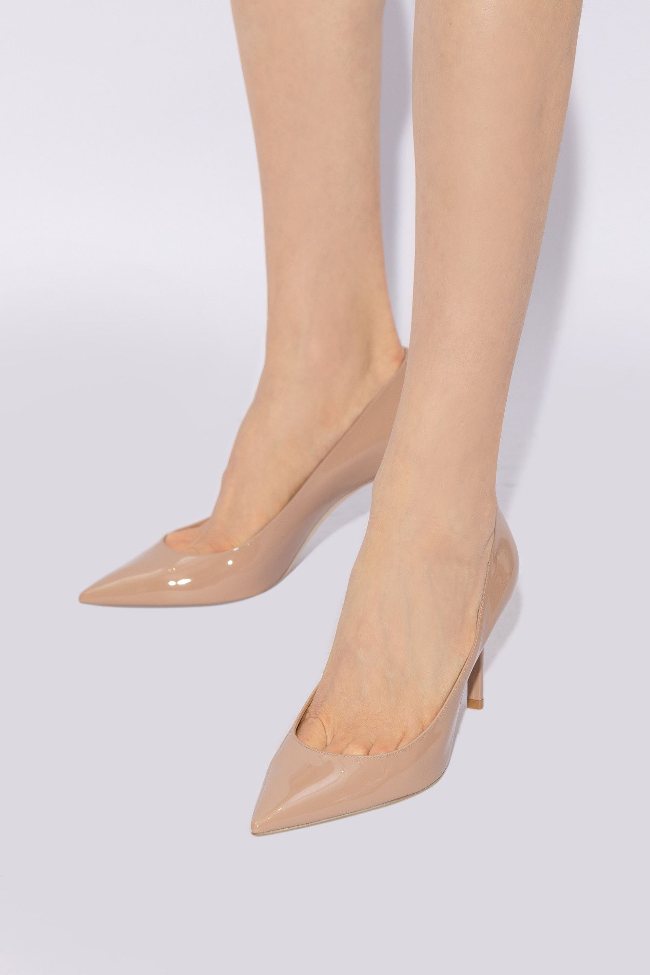 Saint Laurent Paris o1s1wg111024 Anja Pumps in Patent Leather in Dark Beige Size US 5.5 / IT 35.5 - 2 Thumbnail