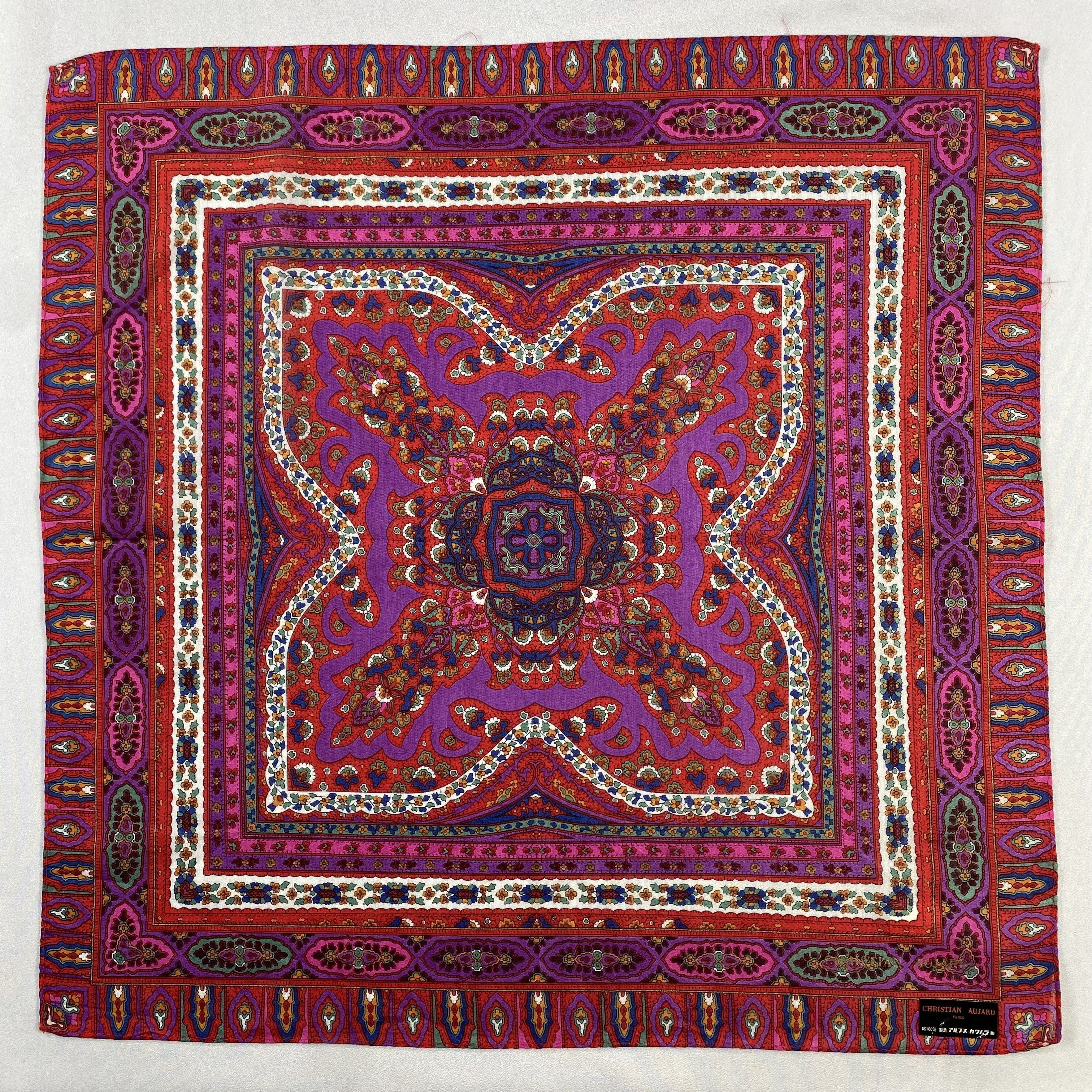 Japanese Brand × Vintage NWT Christian Aujard Paris Handkerchief / Neckerchief-P1183 Size ONE SIZE - 1 Thumbnail