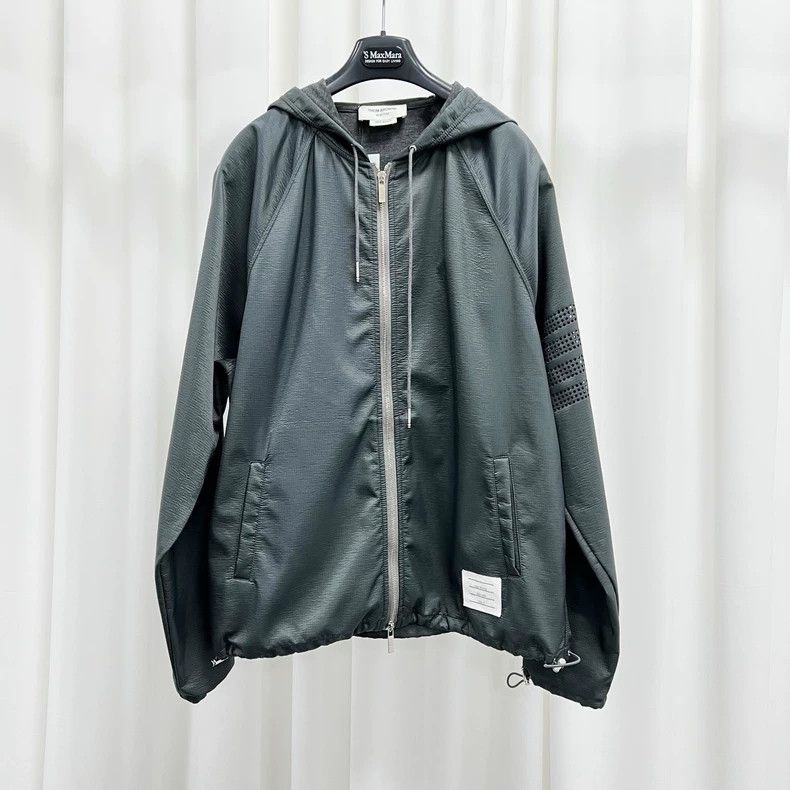 Thom Browne Thom Browne New Hollow Four-Bar Zip Jacket - dmc Size US M / EU 48-50 / 2 - 1 Thumbnail