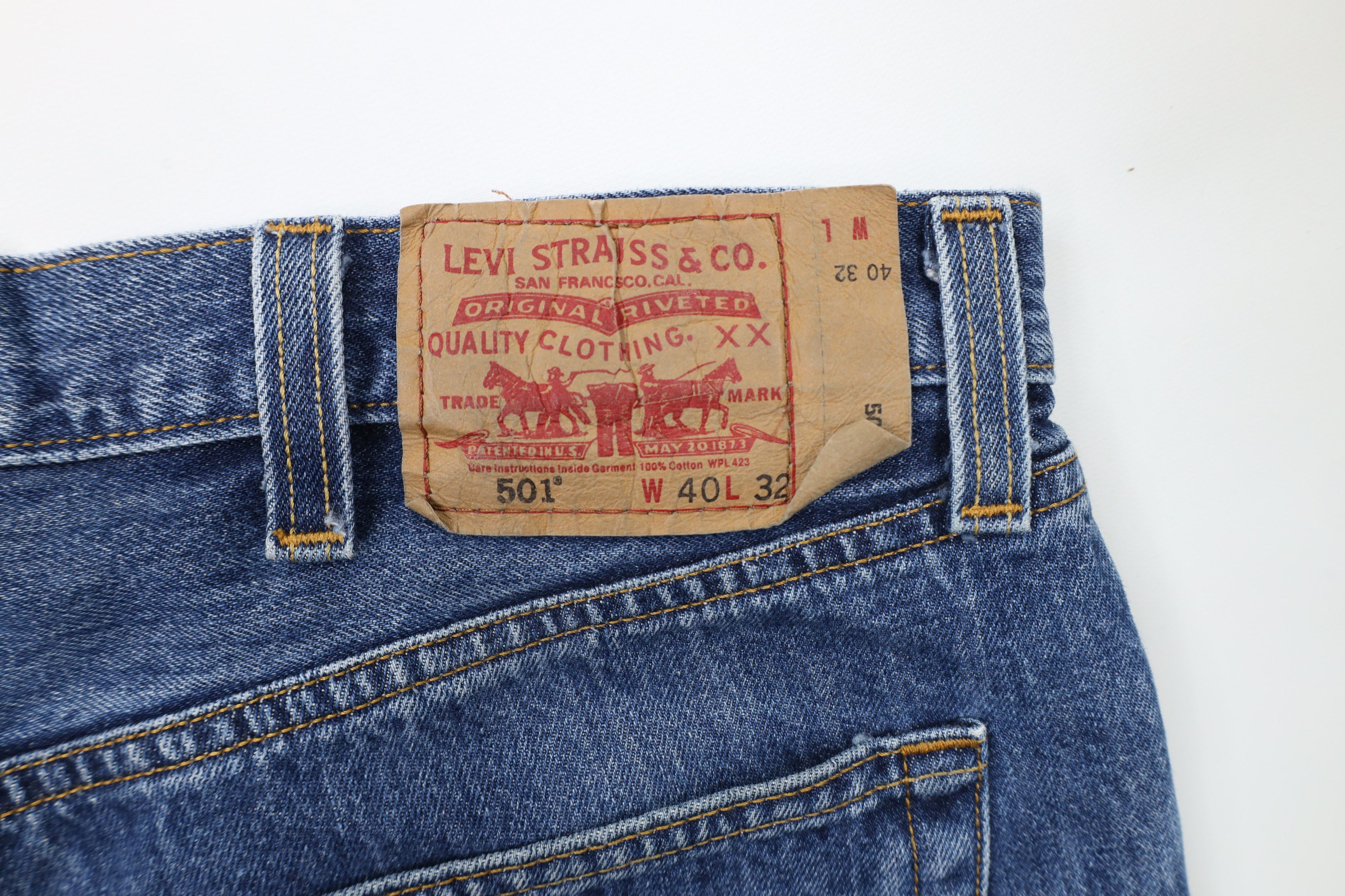 Levi's × Vintage Vintage Y2K Levis 501xx Original Fit Button Fly Jeans Blue Size US 40 / EU 56 - 13 Thumbnail