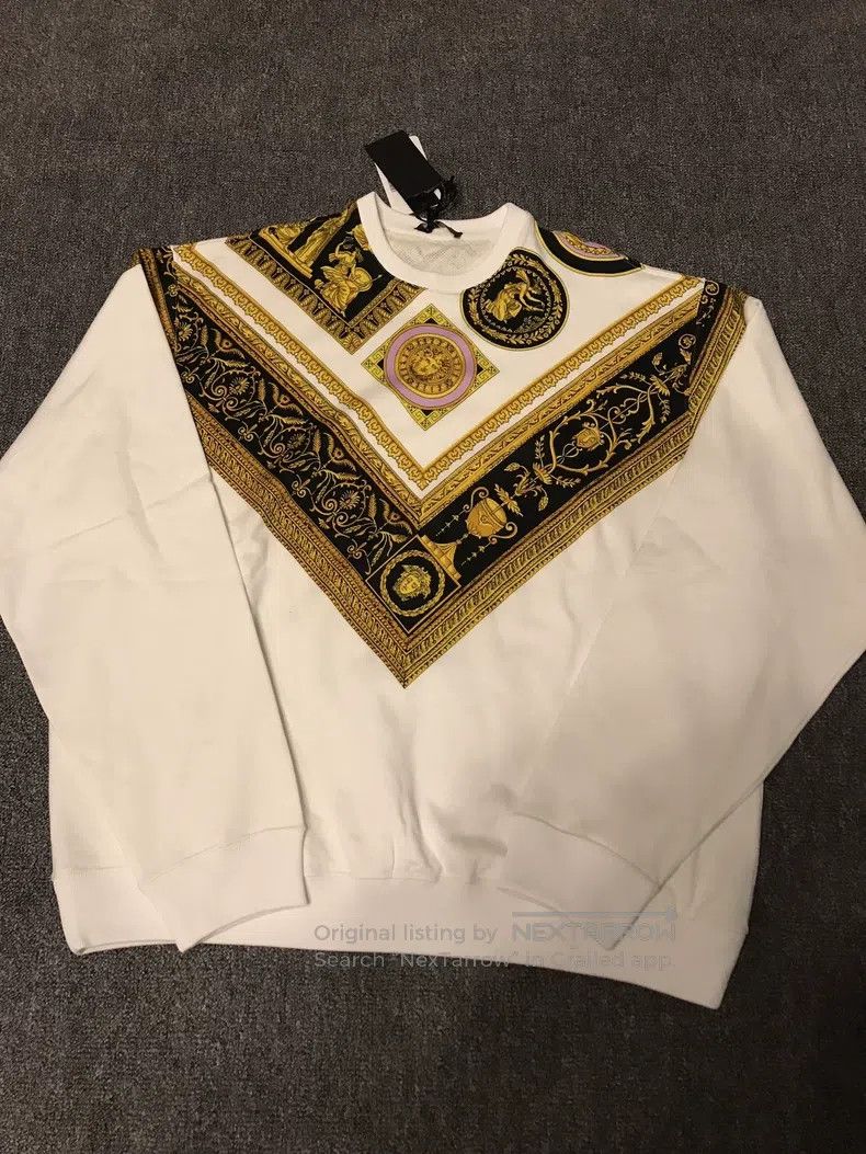 Versace Versace Classic baroque parquet sweatshirt Size US XXL / EU 58 / 5 - 3 Thumbnail